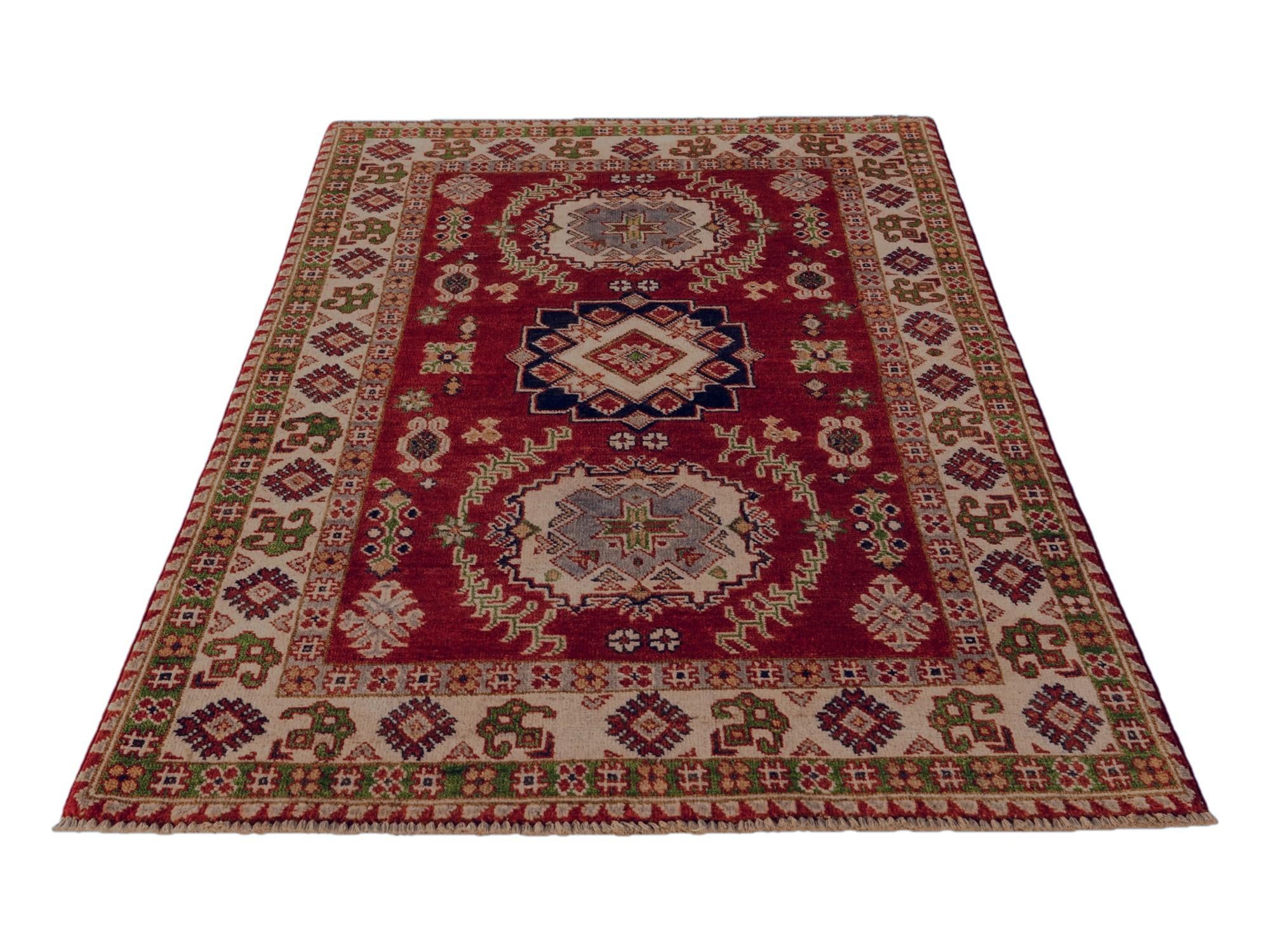 3' 3 x 5' Hand Knotted Kazak Rug