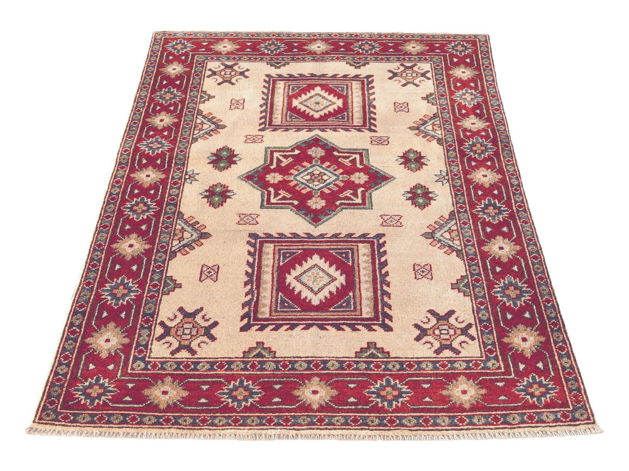 3' 3 x 4' 10 Hand Knotted Kazak Rug