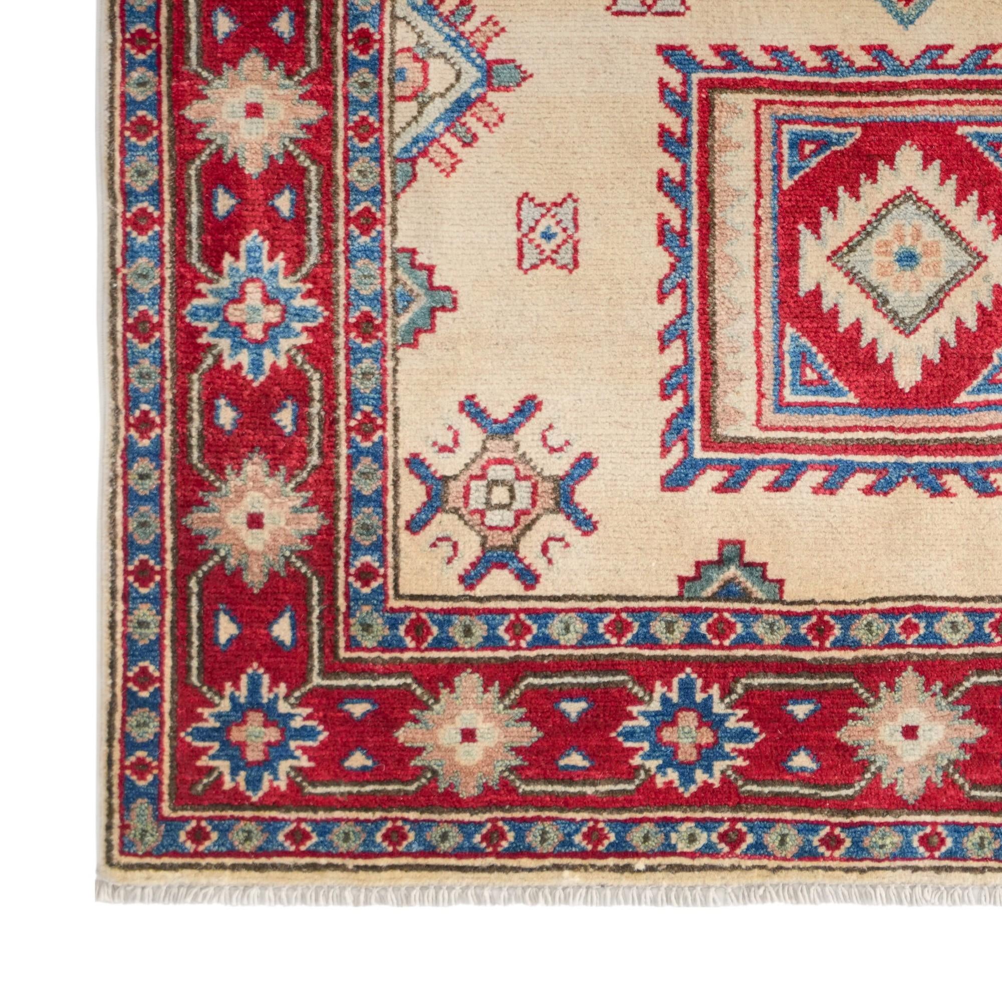 3' 3 x 4' 10 Hand Knotted Kazak Rug