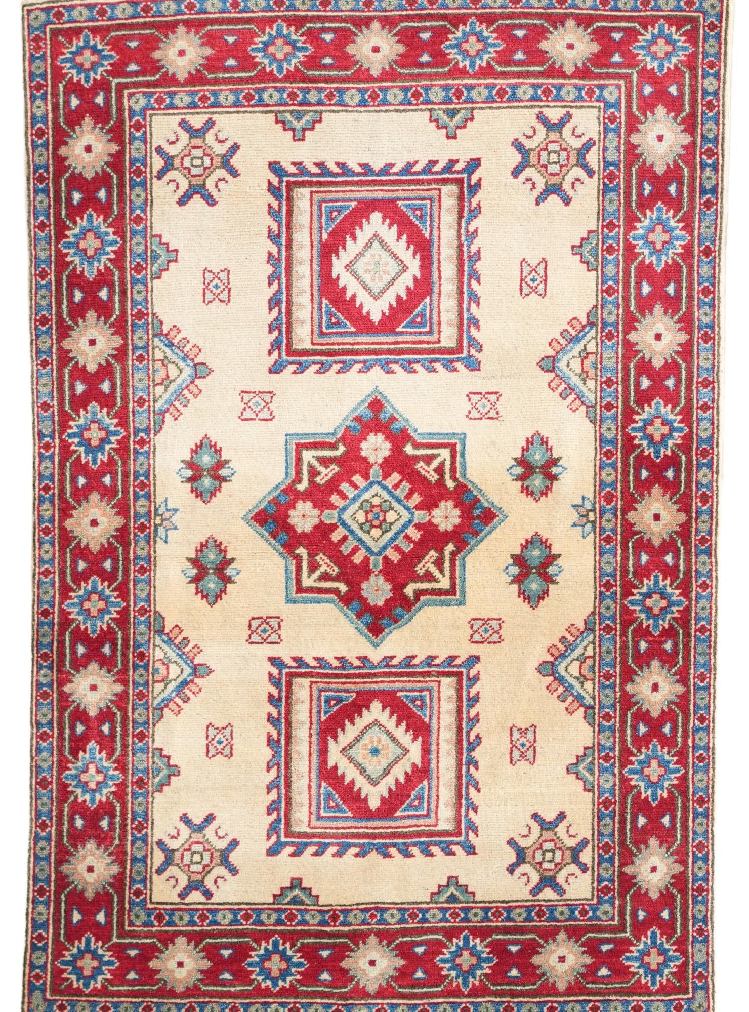 3' 3 x 4' 10 Hand Knotted Kazak Rug