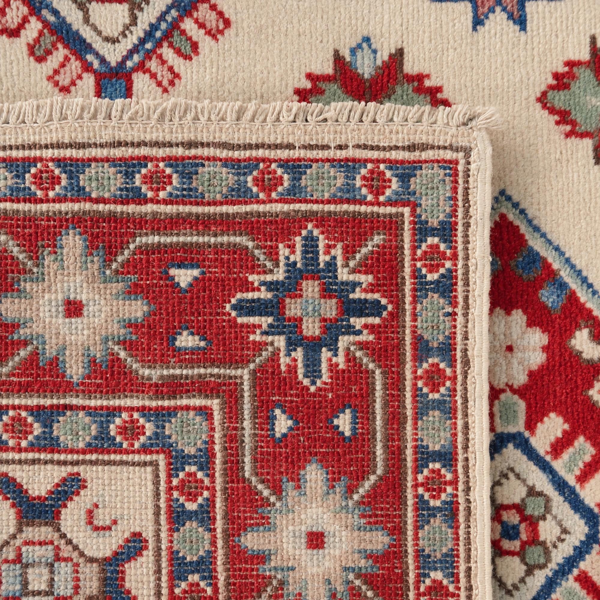 3' 3 x 4' 10 Hand Knotted Kazak Rug