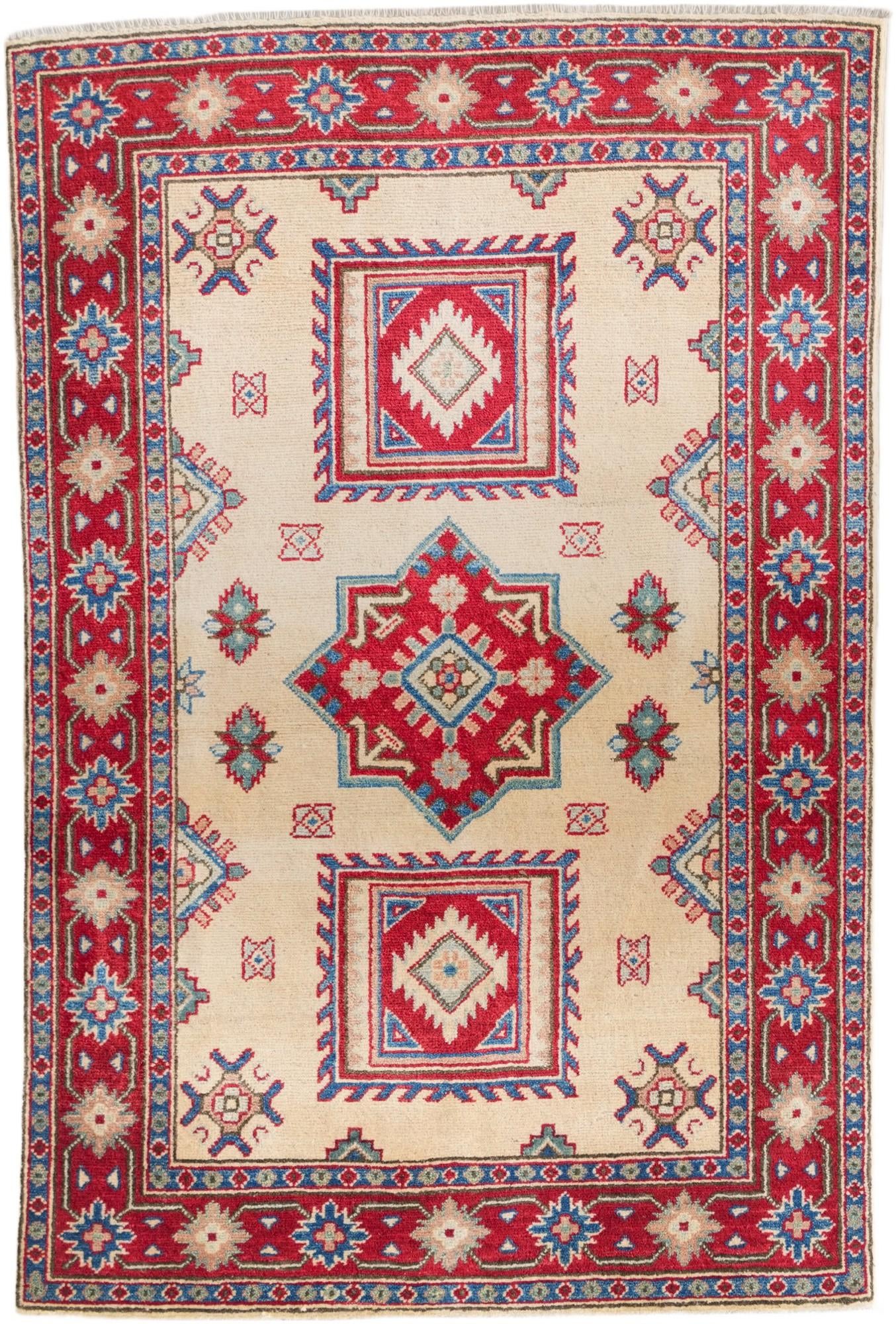 3' 3 x 4' 10 Hand Knotted Kazak Rug