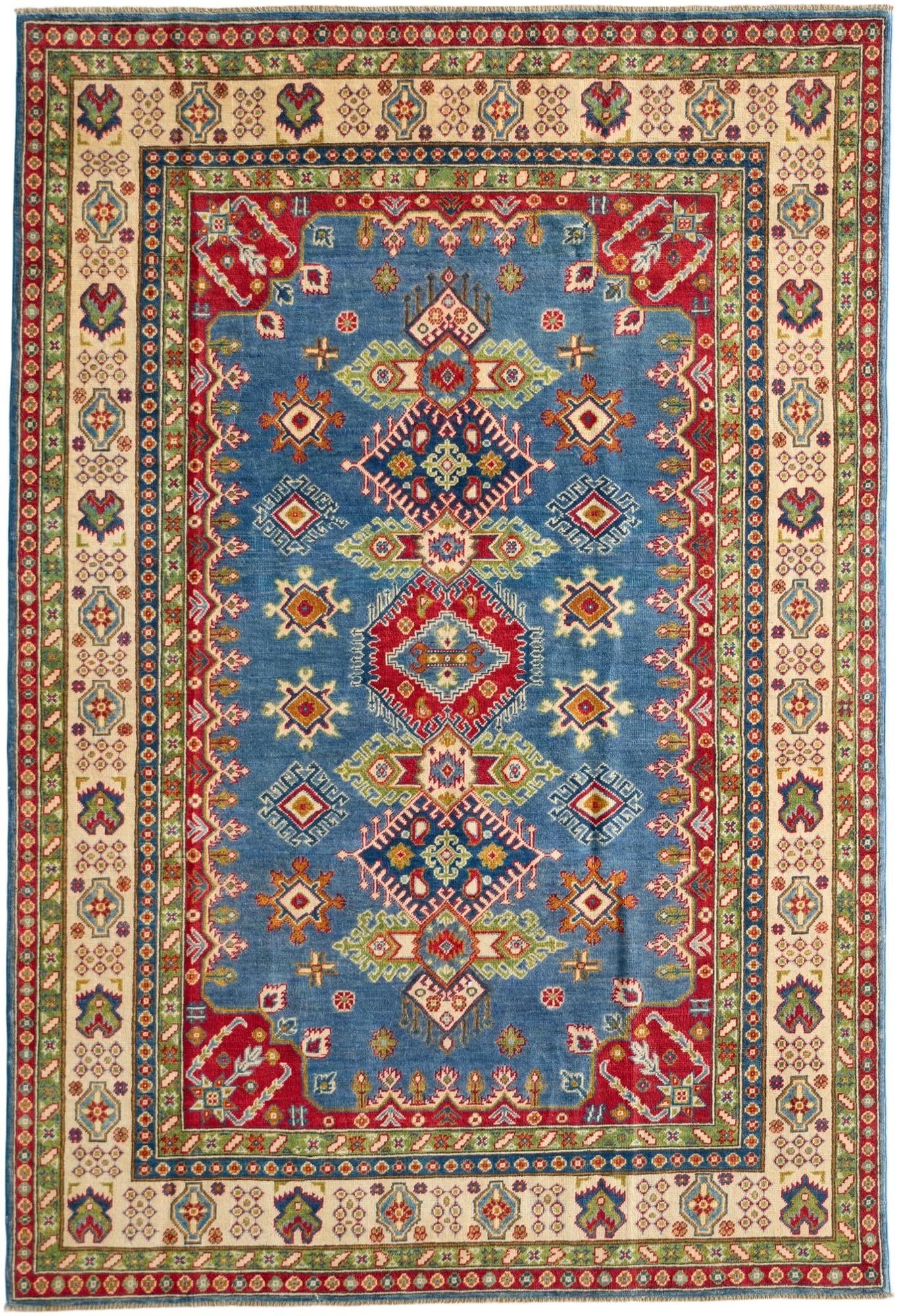 Detail image 2 of 10: 6' 2 x 9' 1 Hand Knotted Kazak Rug