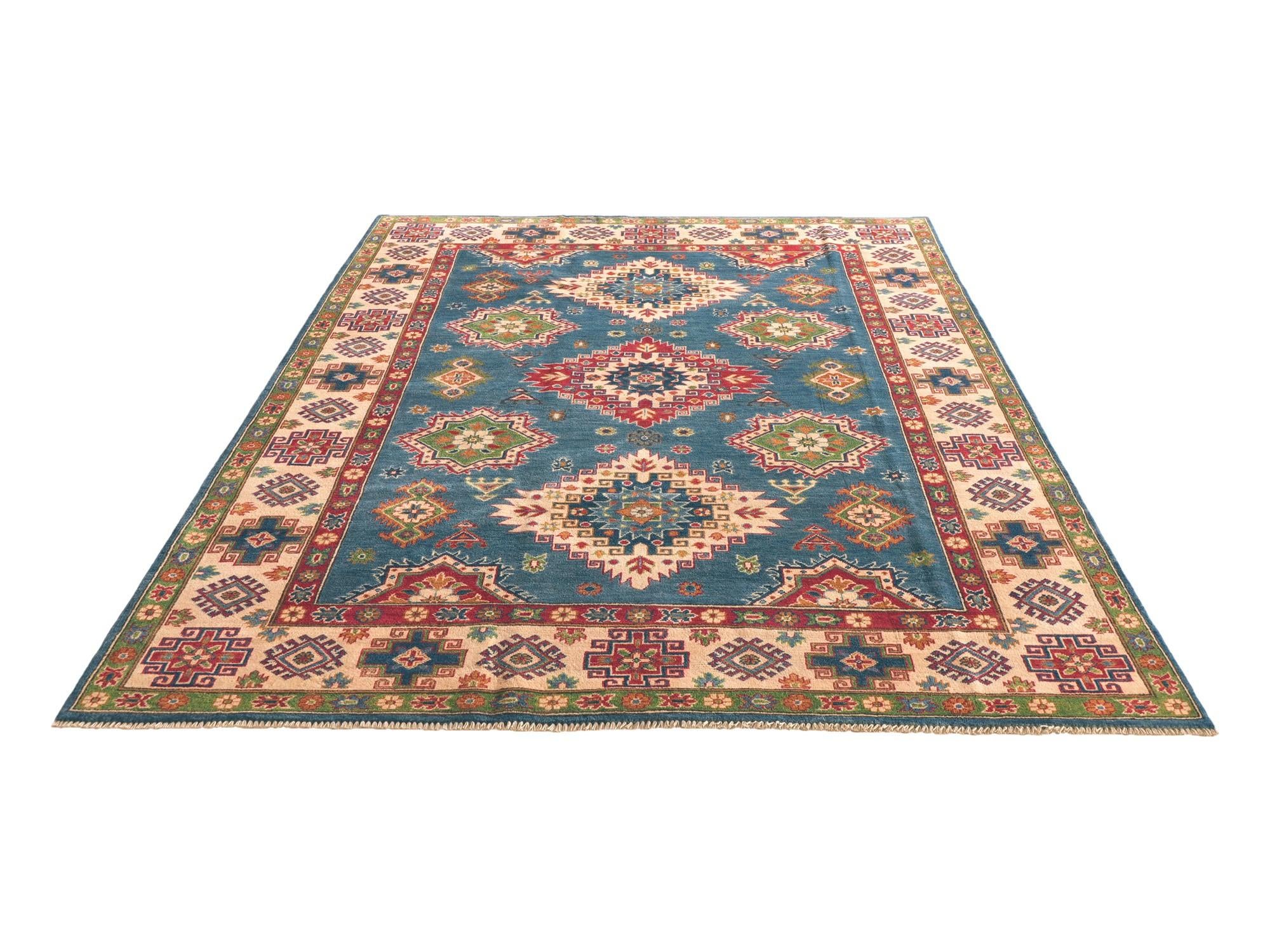 Detail image 5 of 10: 6' 10 x 9' 7 Hand Knotted Kazak Rug