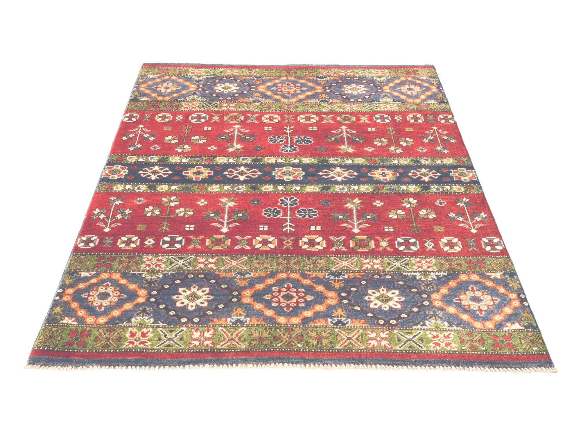 4' 1 x 5' 10 Hand Knotted Kazak Rug