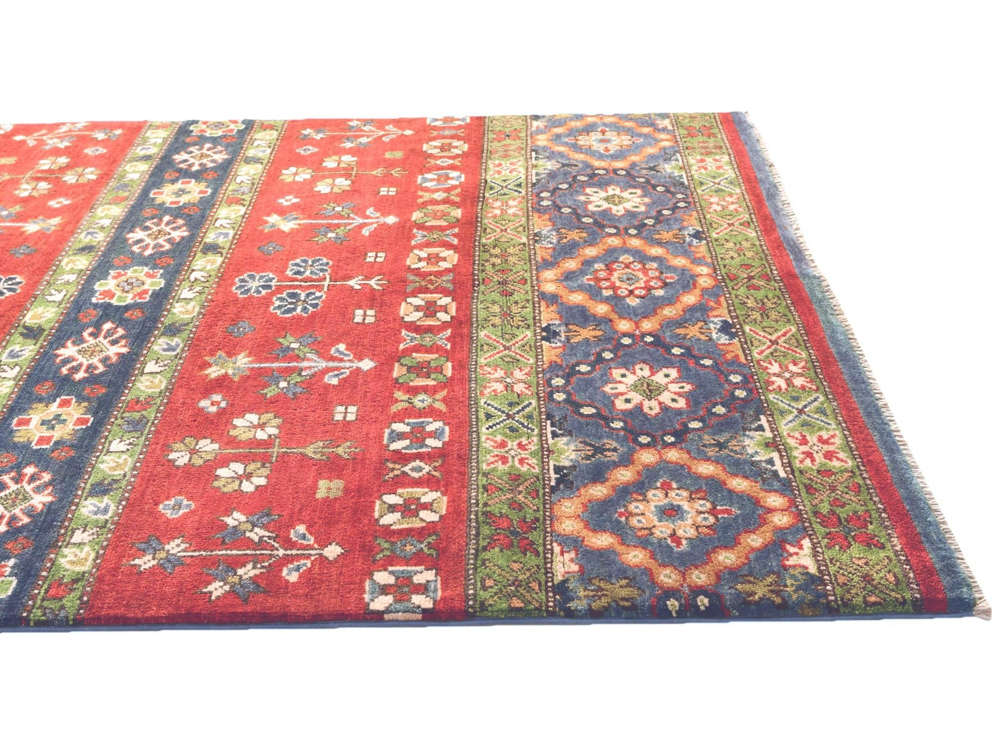 4' 1 x 5' 10 Hand Knotted Kazak Rug