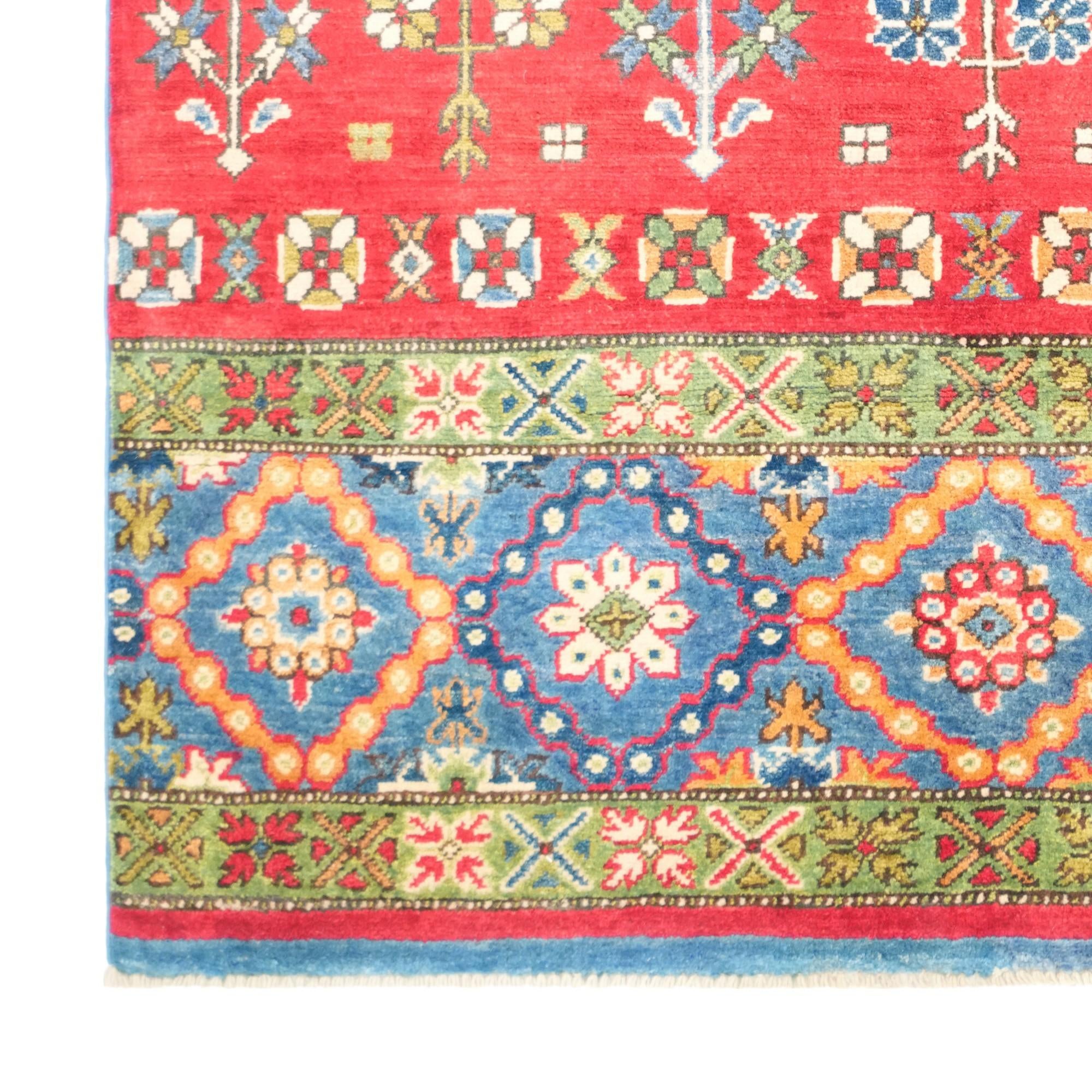 4' 1 x 5' 10 Hand Knotted Kazak Rug