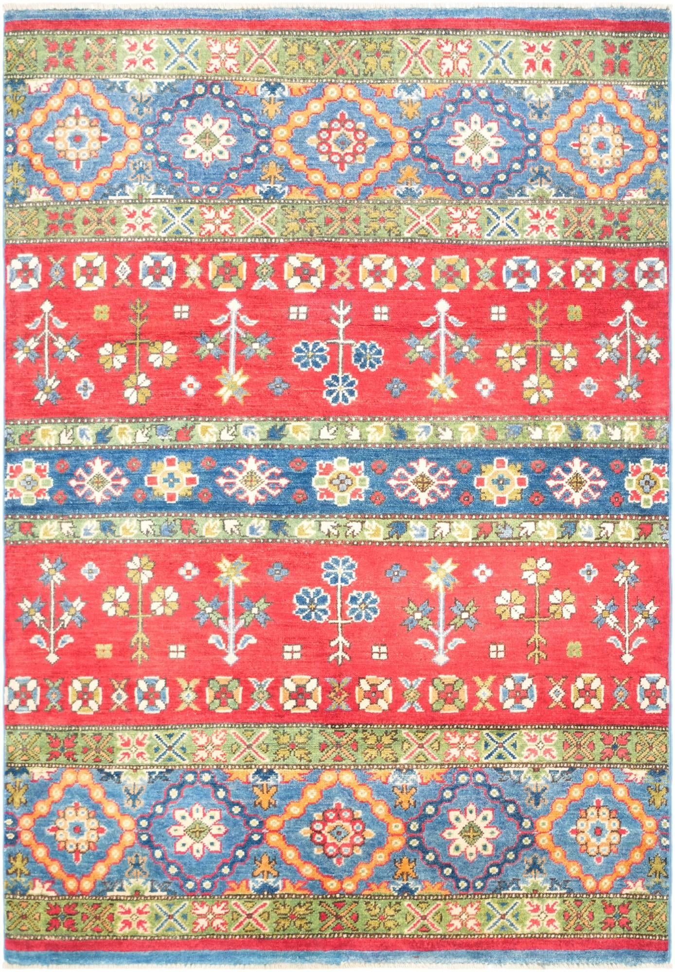 4' 1 x 5' 10 Hand Knotted Kazak Rug