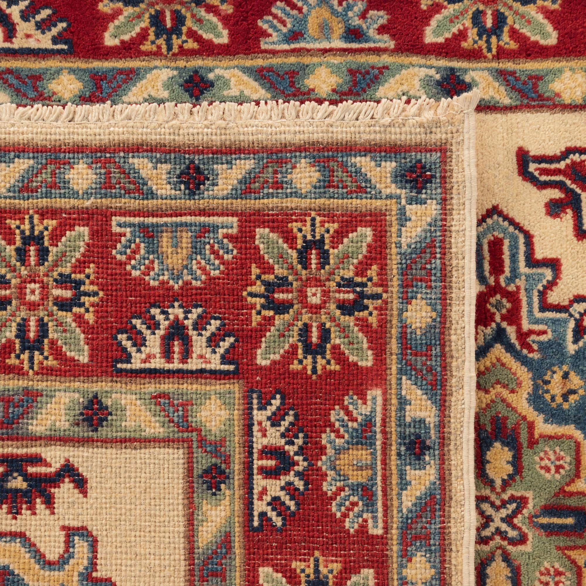 100cm x 155cm Handgeknüpft Kazak Teppich