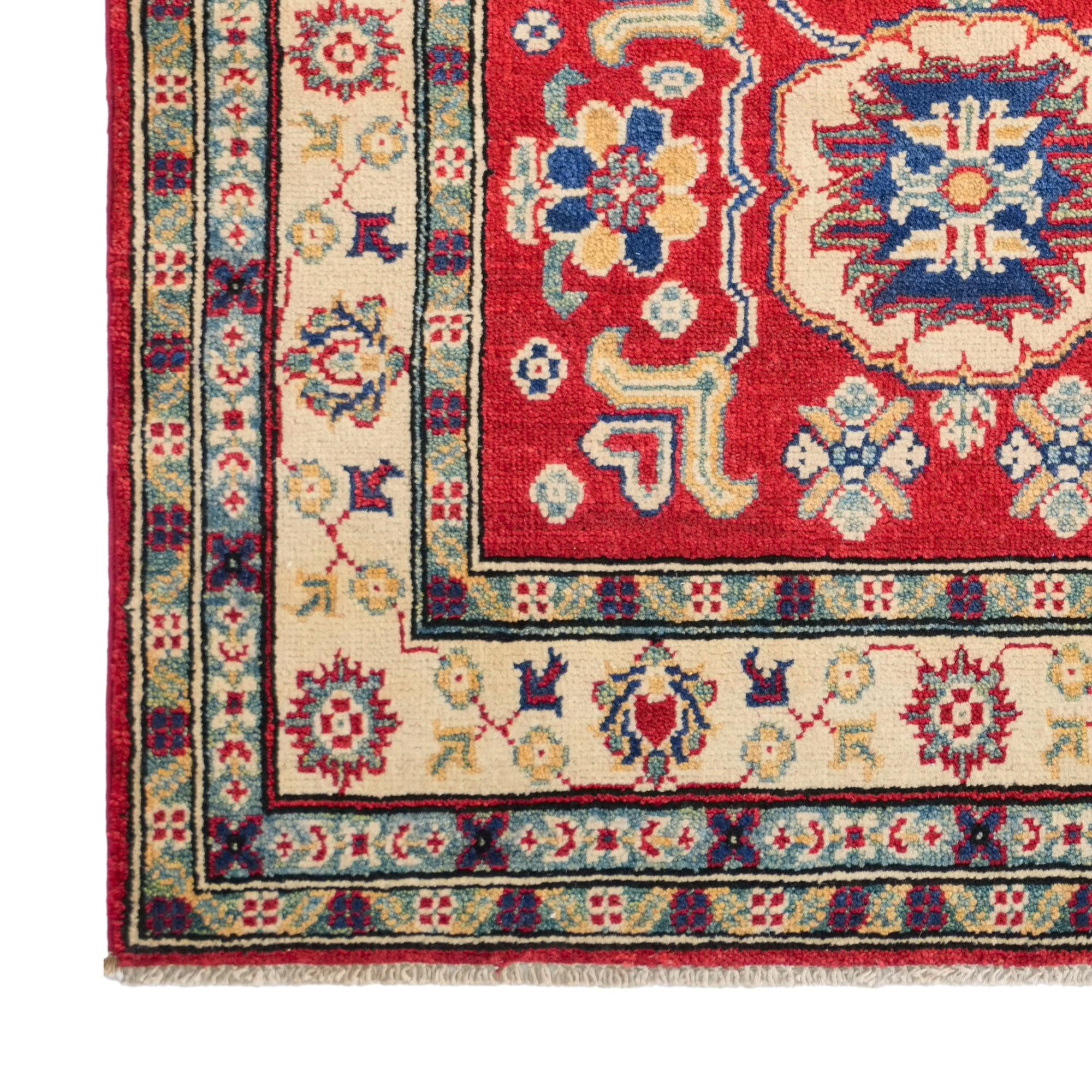 3' 5 x 4' 9 Hand Knotted Kazak Rug