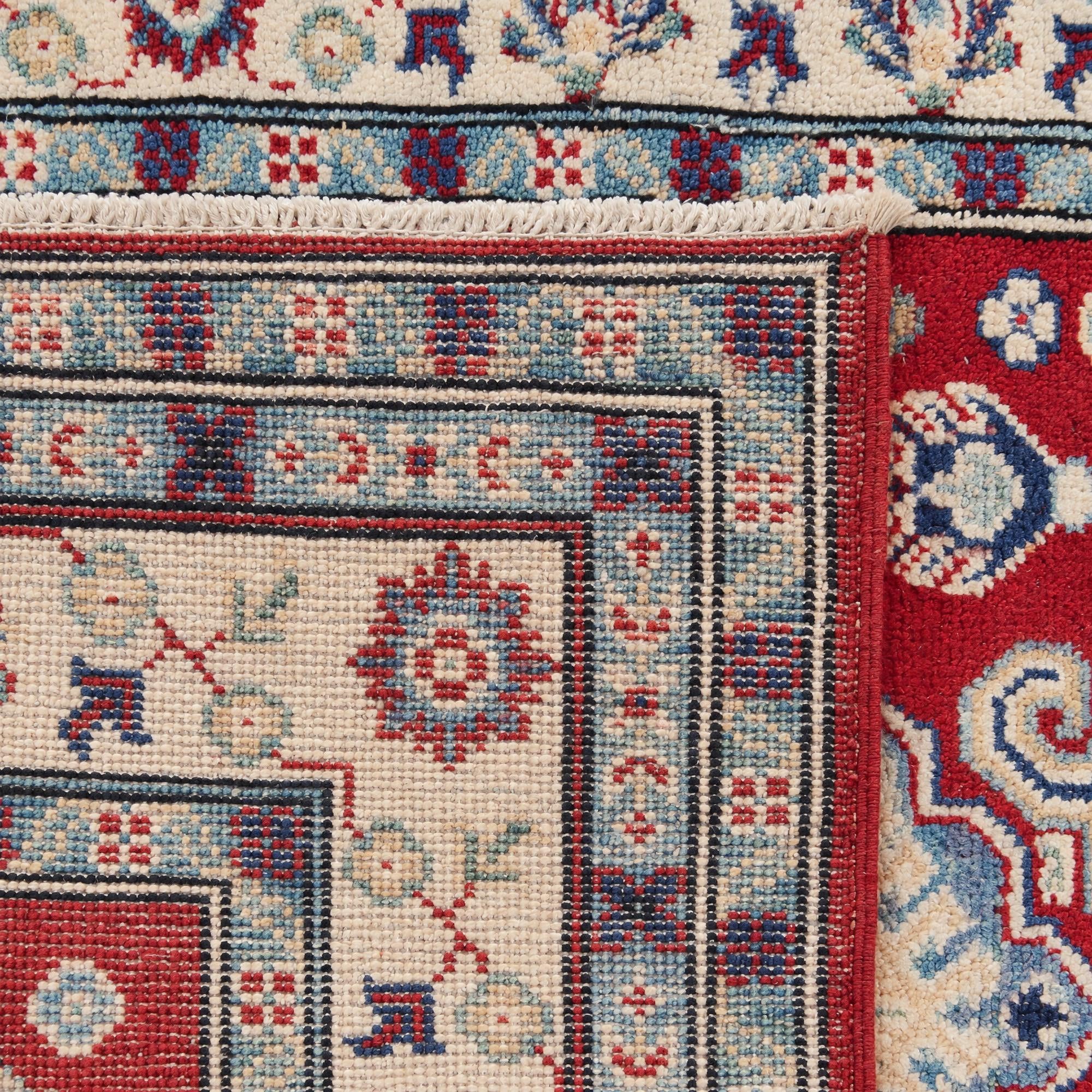 3' 5 x 4' 9 Hand Knotted Kazak Rug