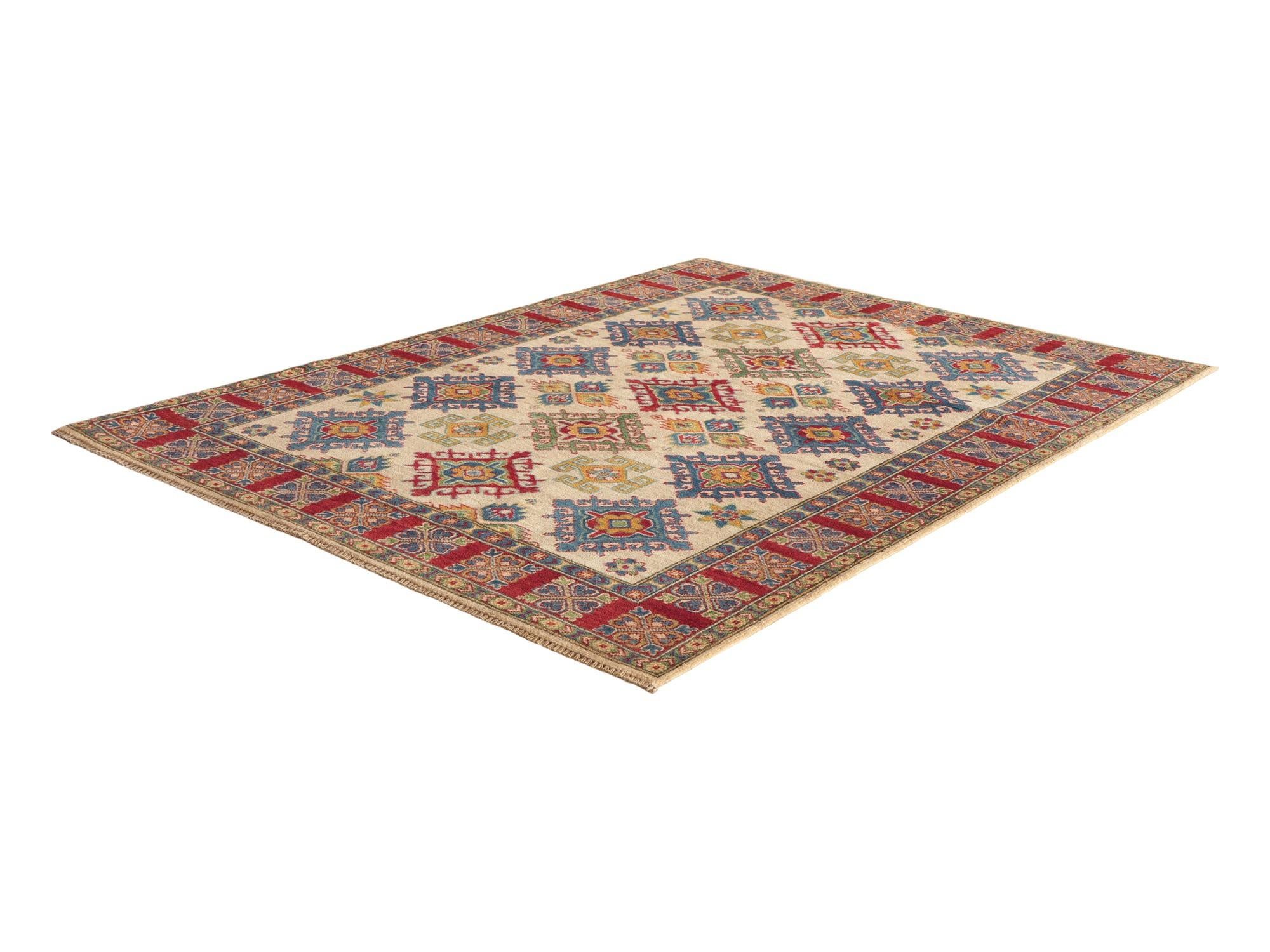 155cm x 210cm Noué main Kazak Tapis