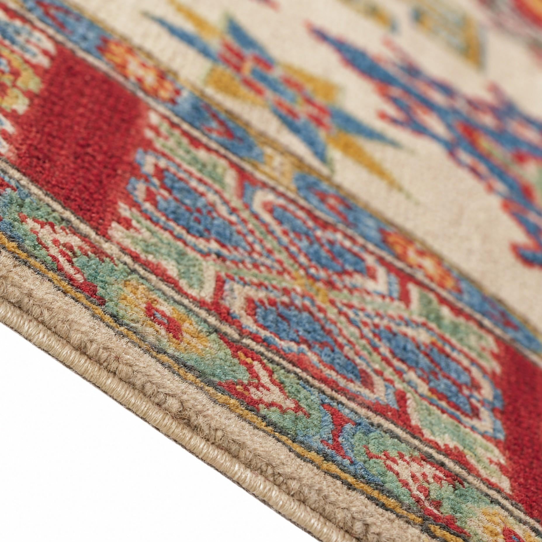 155cm x 210cm Noué main Kazak Tapis