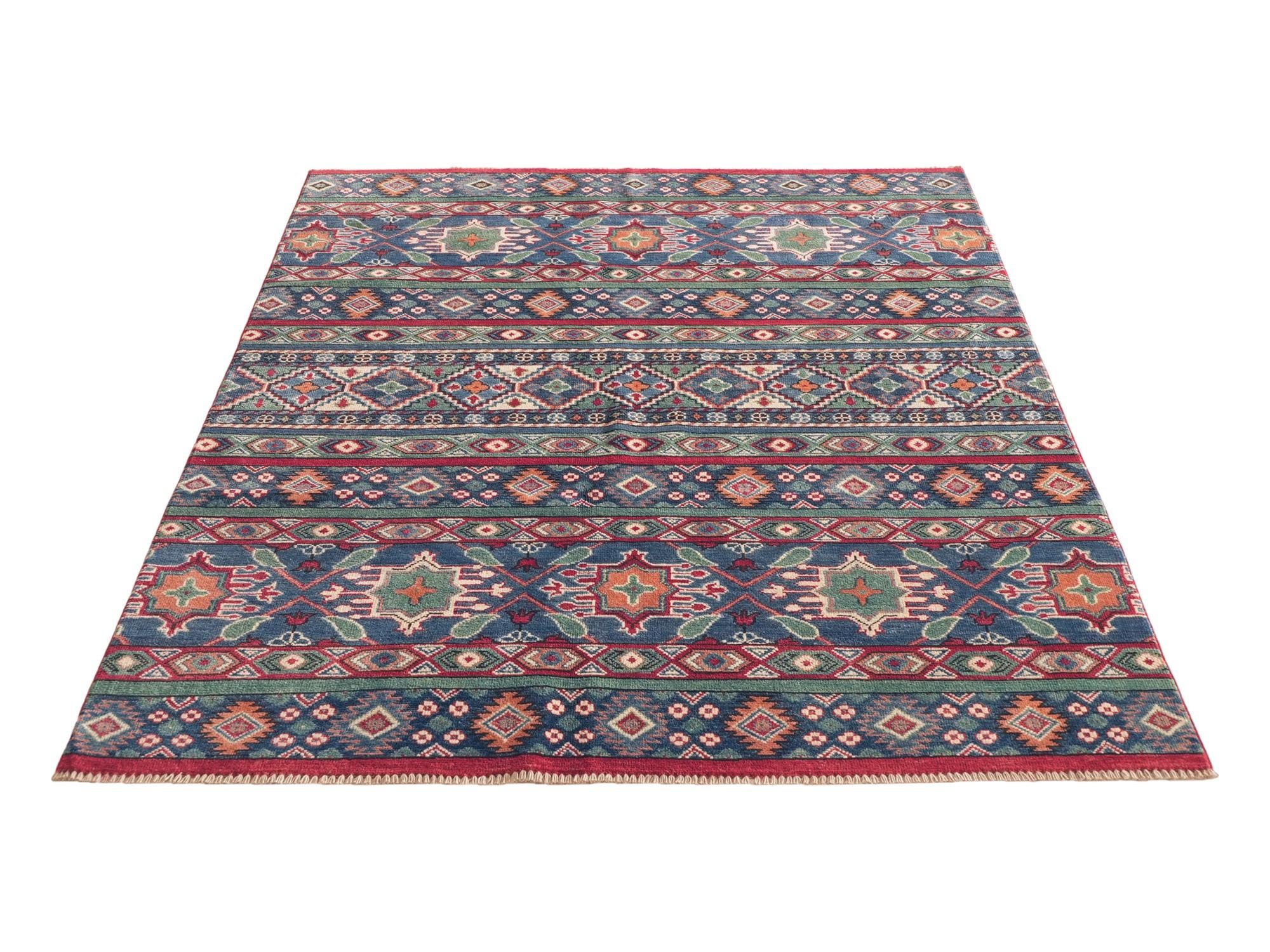 Detail image 5 of 9: 5' 1 x 7' 3 Hand Knotted Kazak Rug