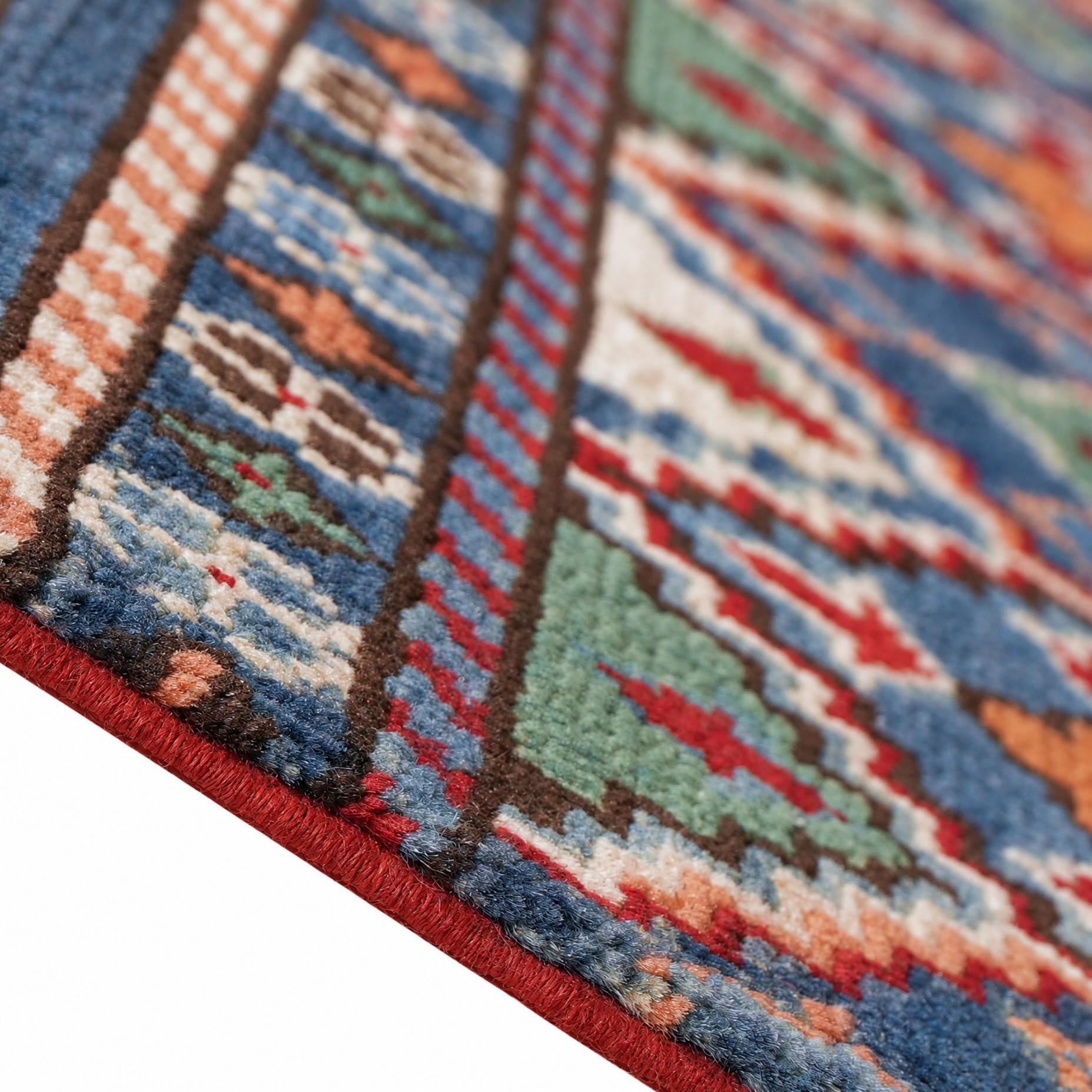 155cm x 220cm Hand Knotted Kazak Rug