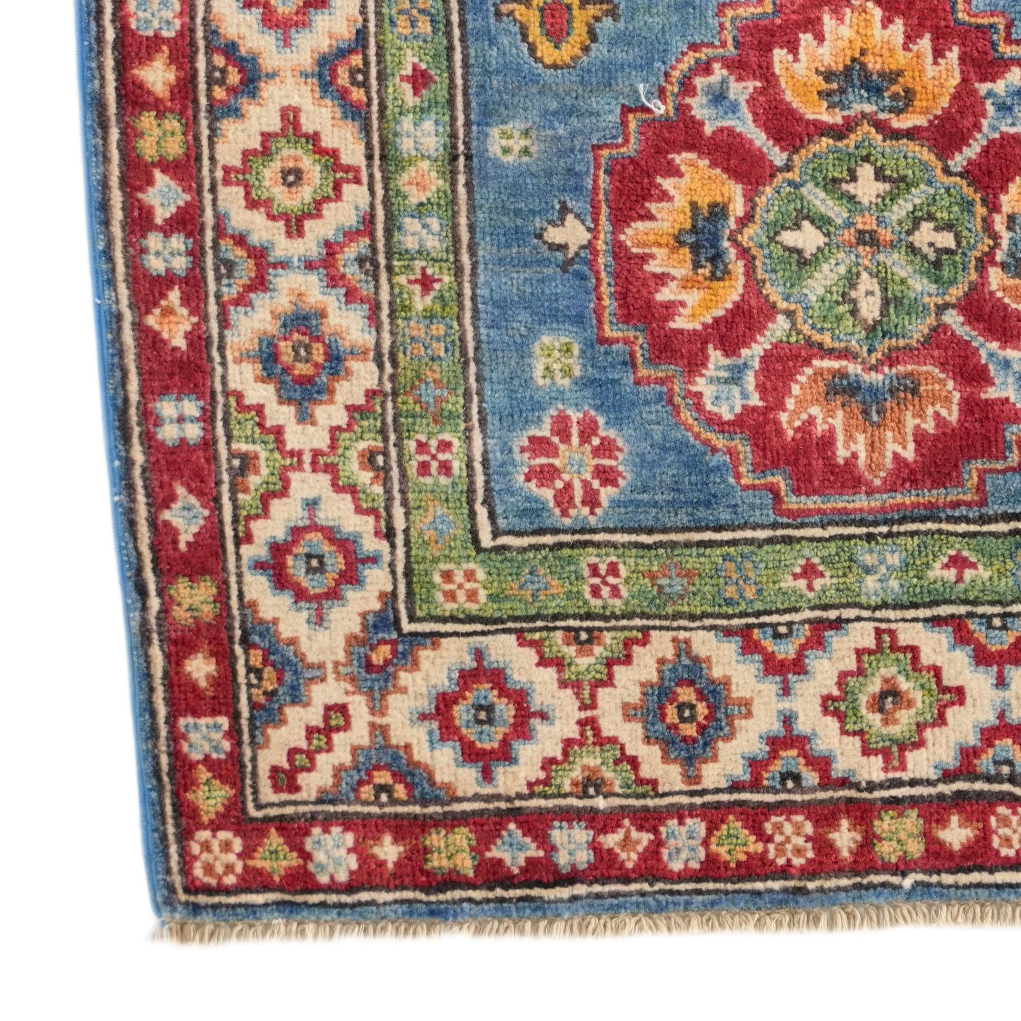 2' 7 x 4' Hand Knotted Kazak Rug
