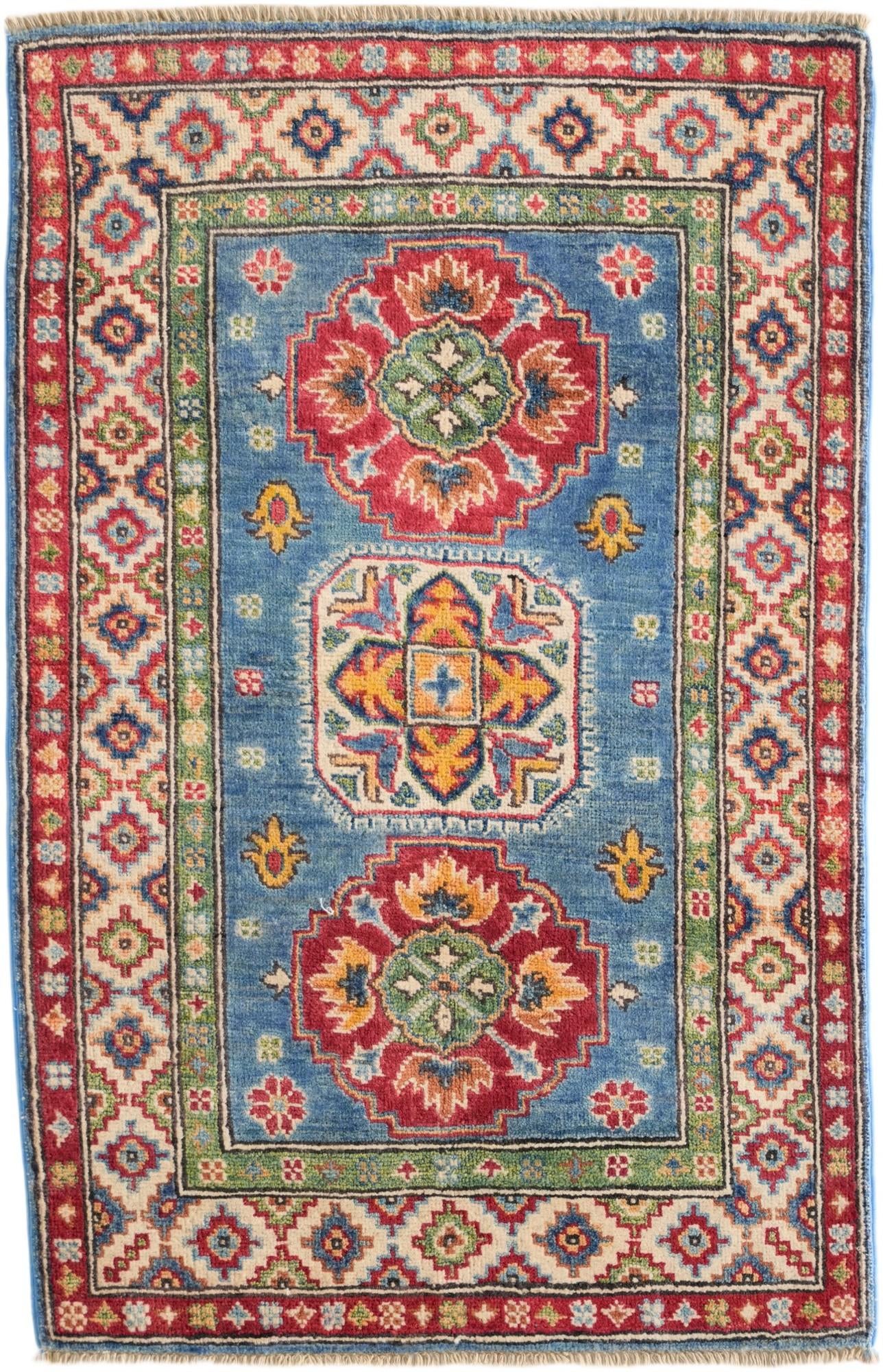2' 7 x 4' Hand Knotted Kazak Rug