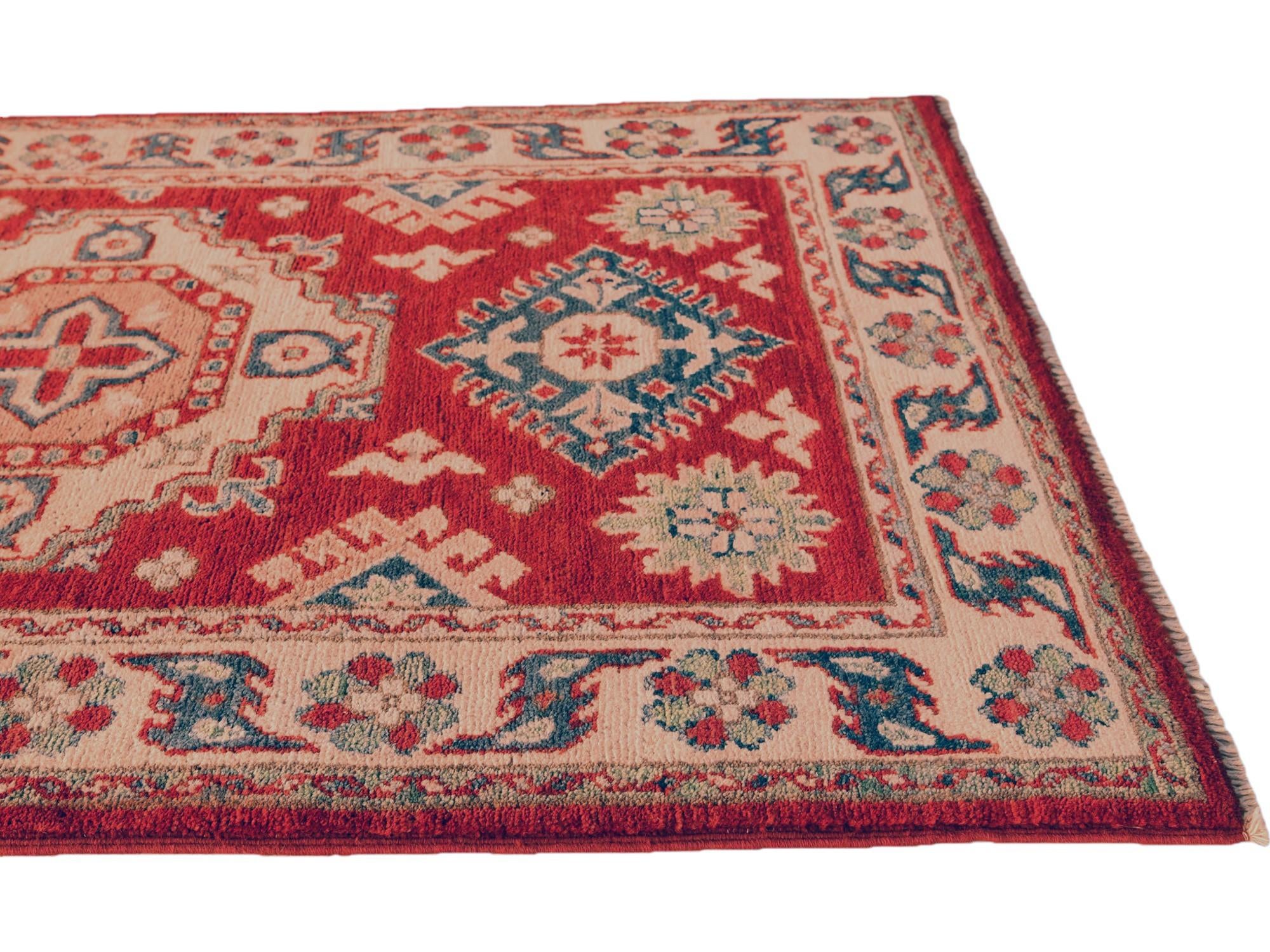 Detail image 6 of 10: 2' 7 x 4' Hand Knotted Kazak Rug
