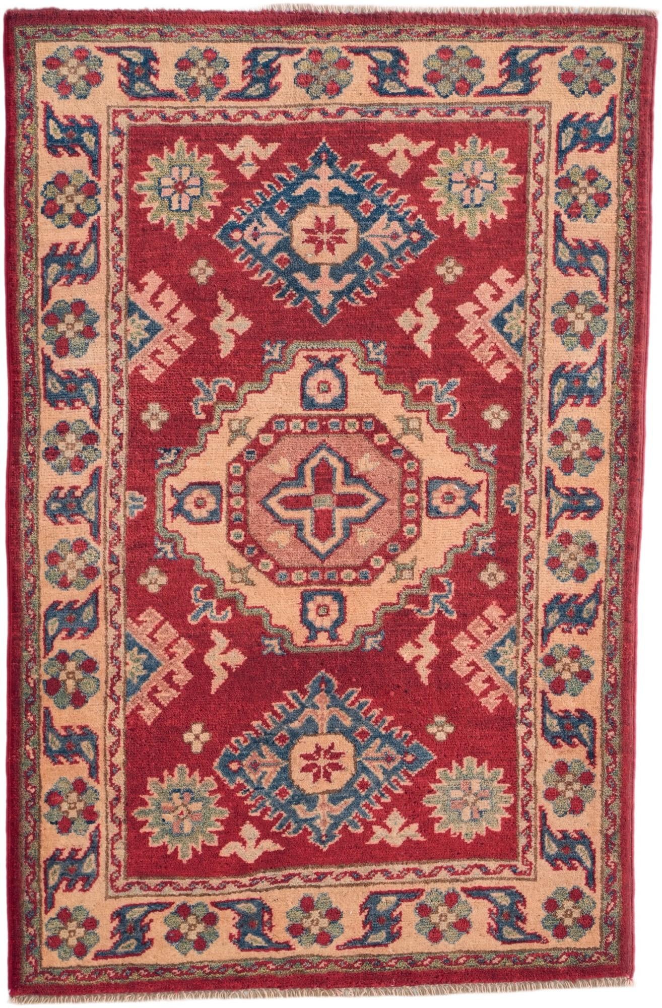 2' 7 x 4' Hand Knotted Kazak Rug