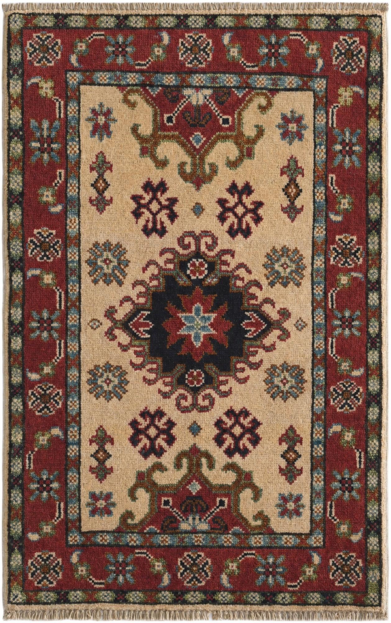 1' 11 x 3' 1 Hand Knotted Kazak Rug