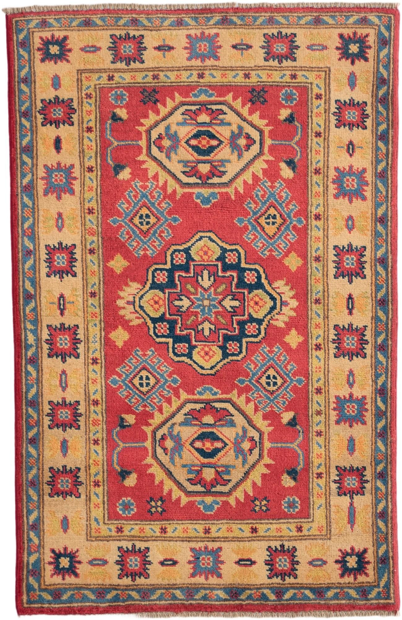 2' 8 x 4' 1 Hand Knotted Kazak Rug