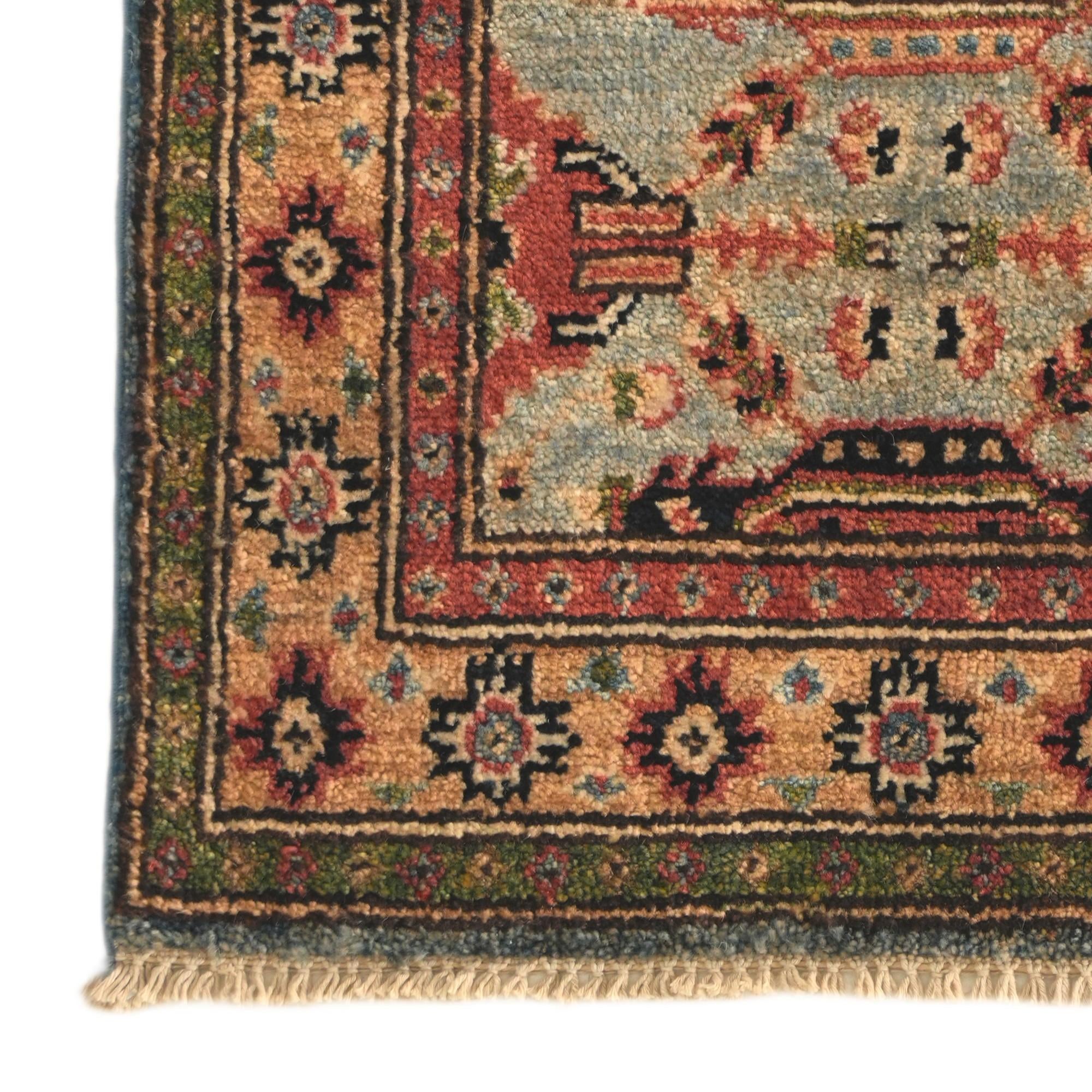 1' 10 x 2' 11 Hand Knotted Kazak Rug