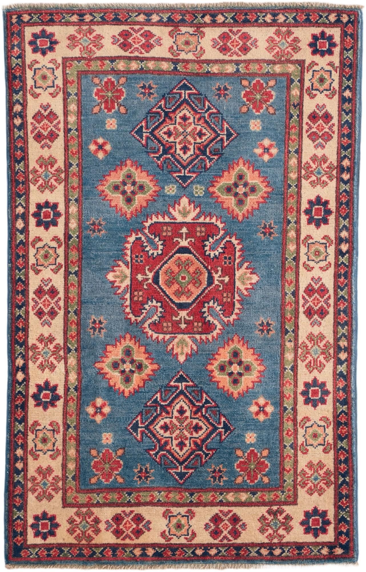 2' 7 x 4' Hand Knotted Kazak Rug
