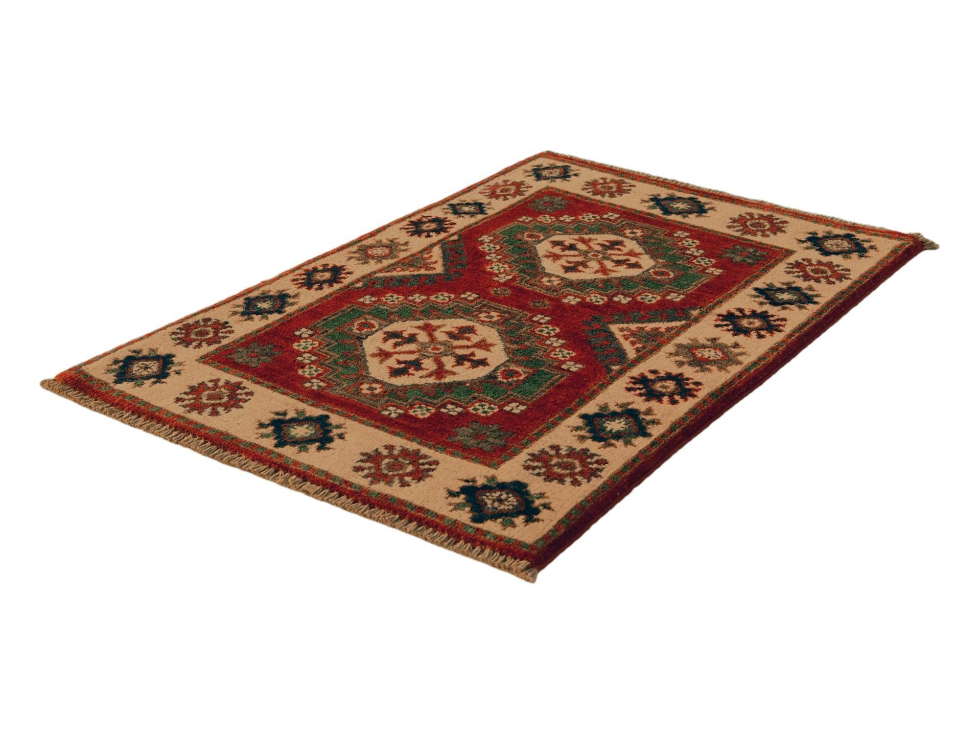 60cm x 90cm Hand Knotted Kazak Rug