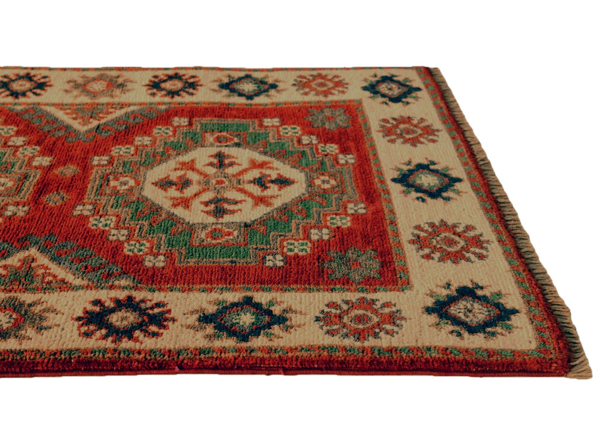 2' x 2' 11 Hand Knotted Kazak Rug