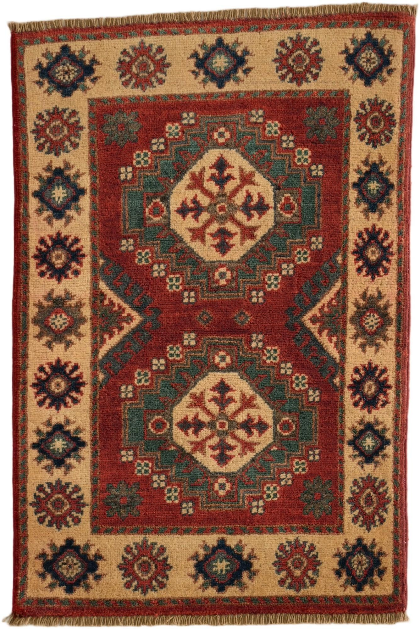 2' x 2' 11 Hand Knotted Kazak Rug