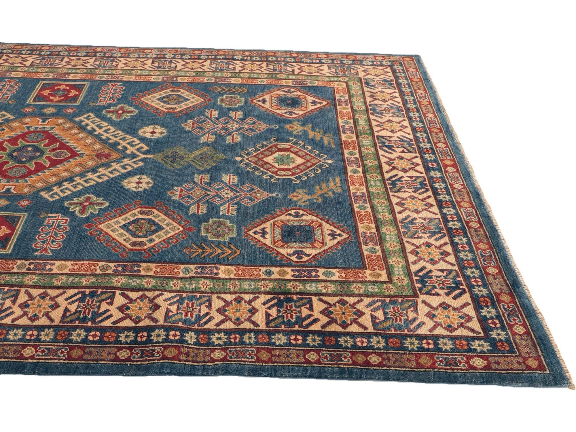 Detail image 6 of 10: 6' 8 x 9' 7 Hand Knotted Kazak Rug