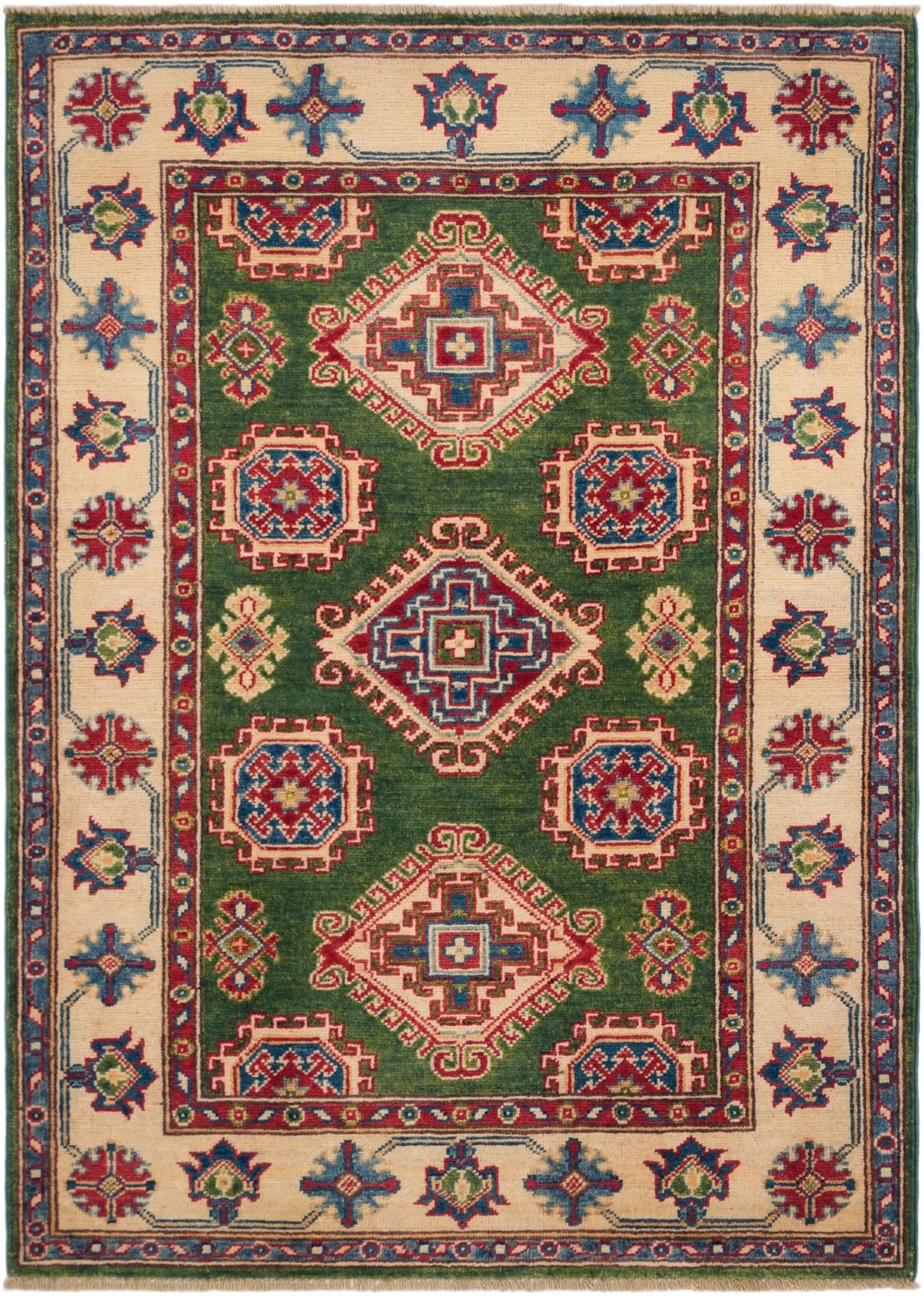 3' 5 x 4' 9 Hand Knotted Kazak Rug