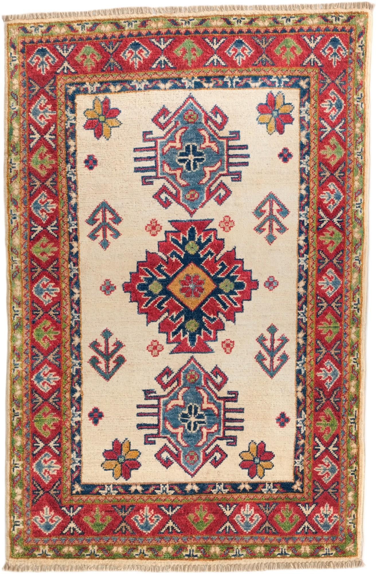 2' 8 x 4' 1 Hand Knotted Kazak Rug