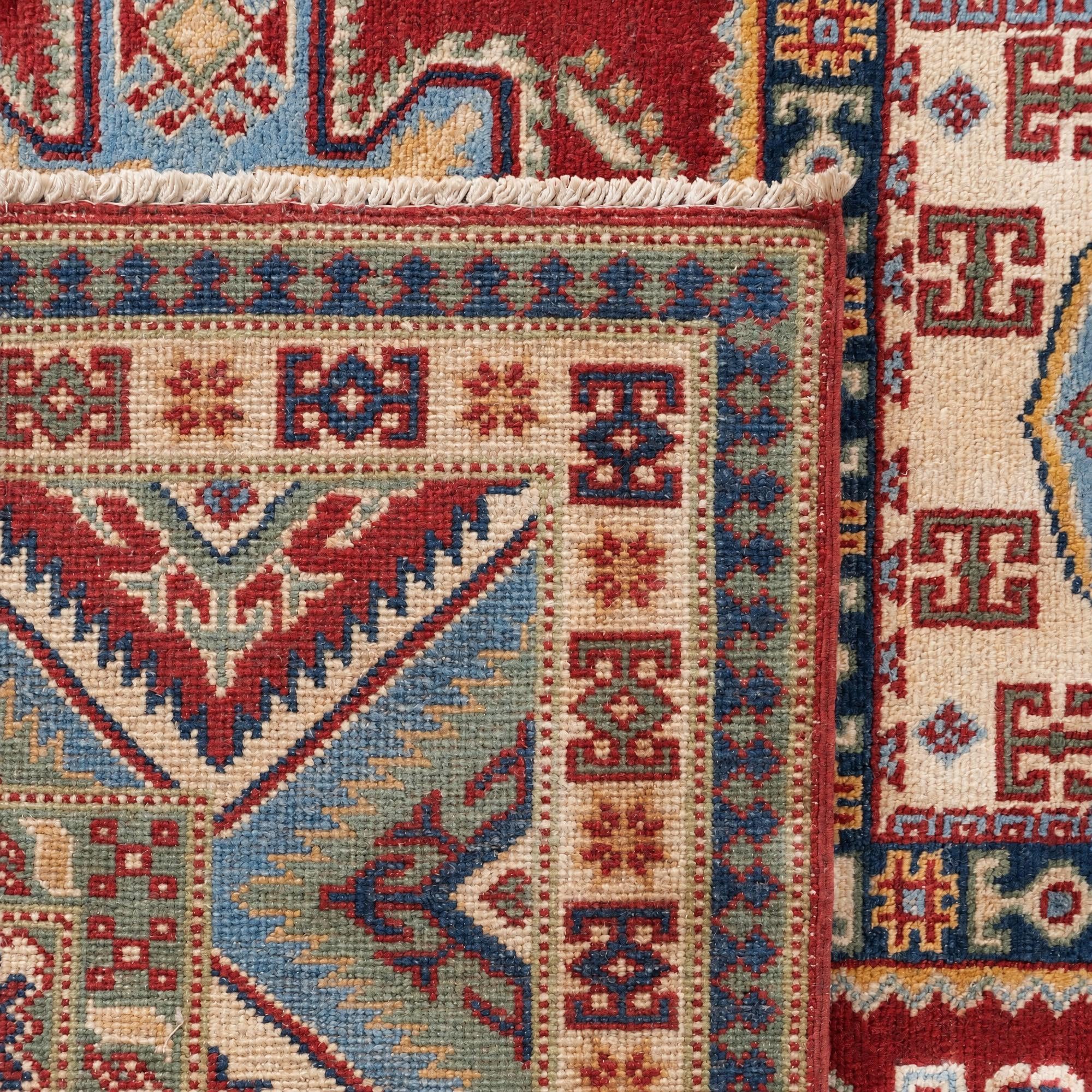 155cm x 215cm Handgeknüpft Kazak Teppich