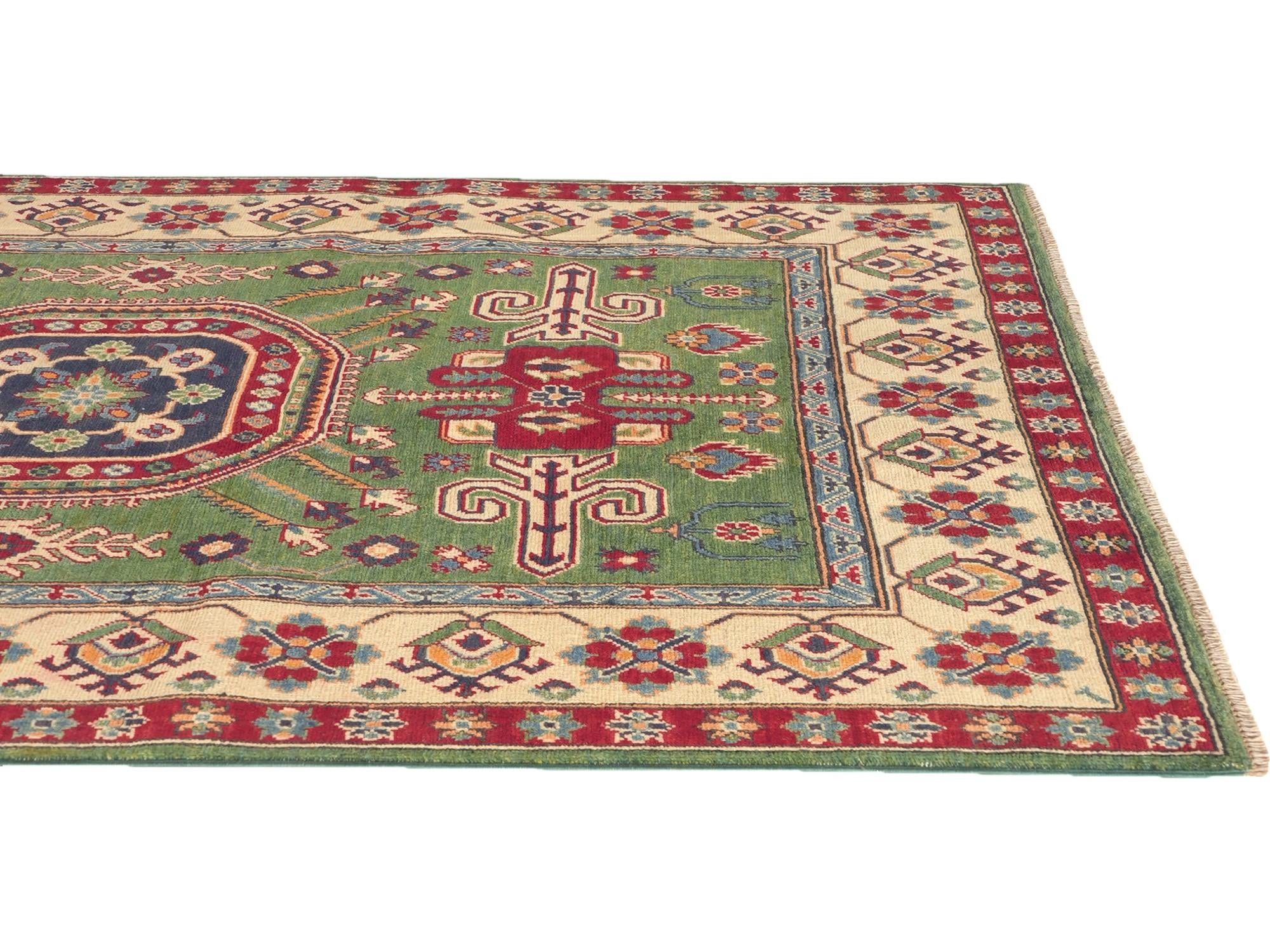 150cm x 215cm Noué main Kazak Tapis