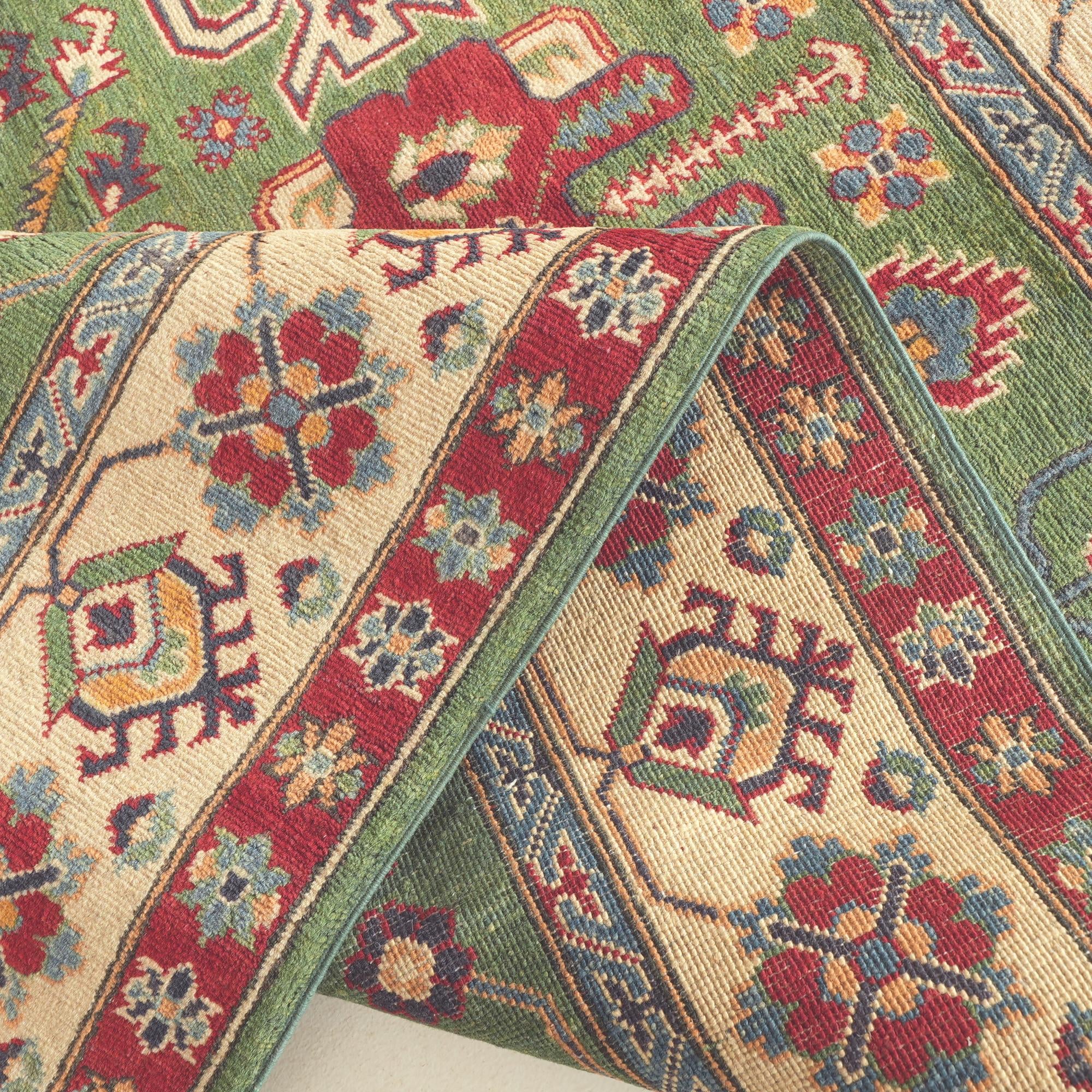 150cm x 215cm Noué main Kazak Tapis