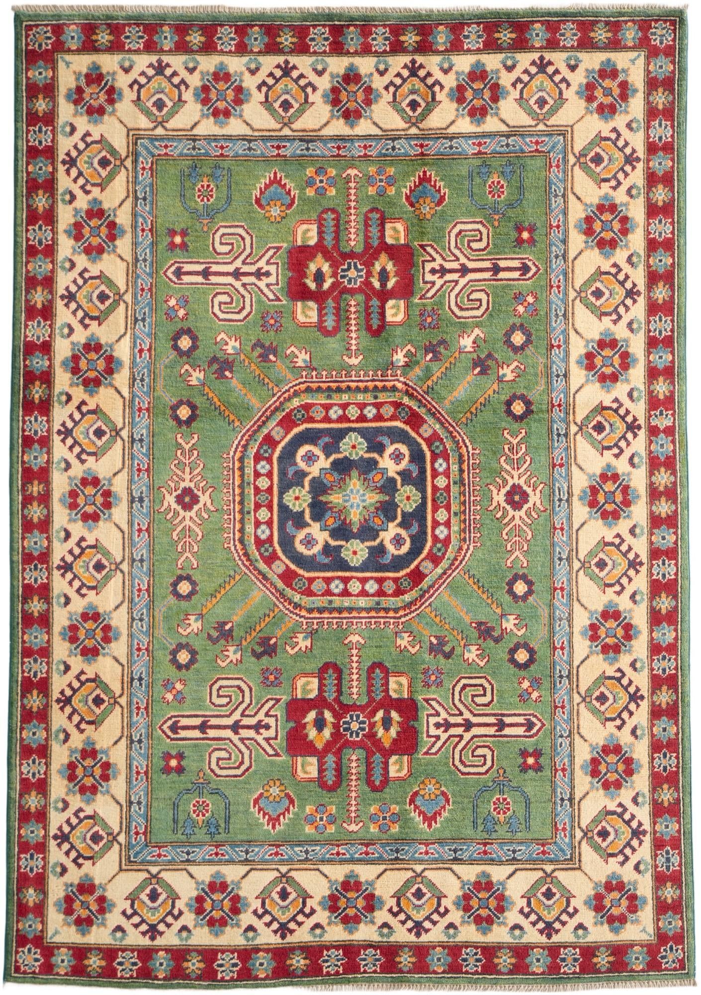 150cm x 215cm Noué main Kazak Tapis