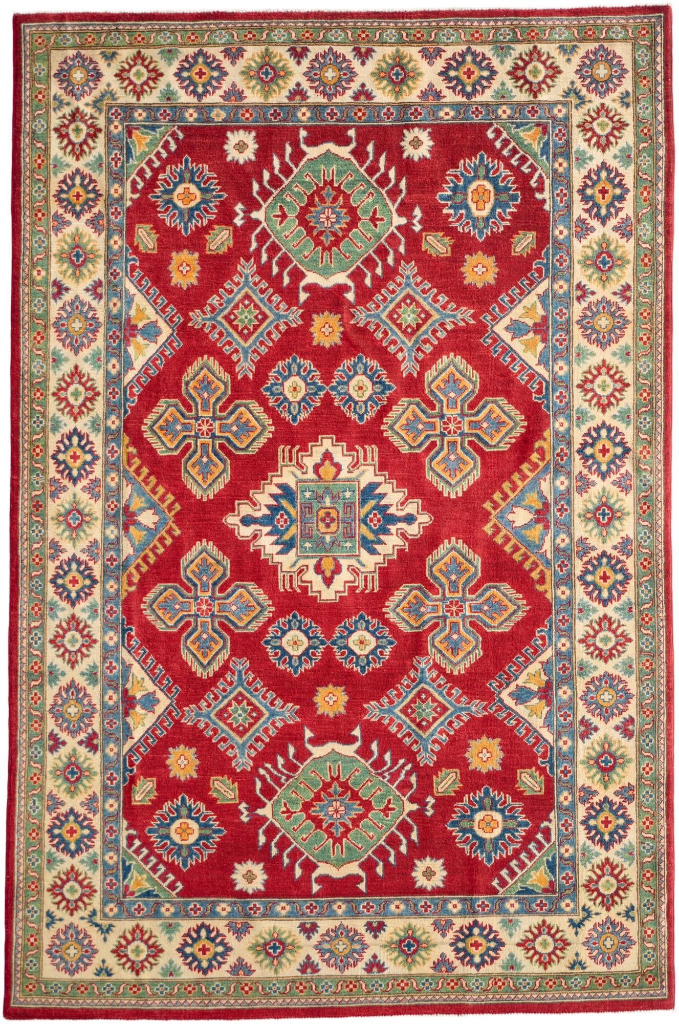 Detail image 2 of 10: 6' 3 x 9' 5 Hand Knotted Kazak Rug