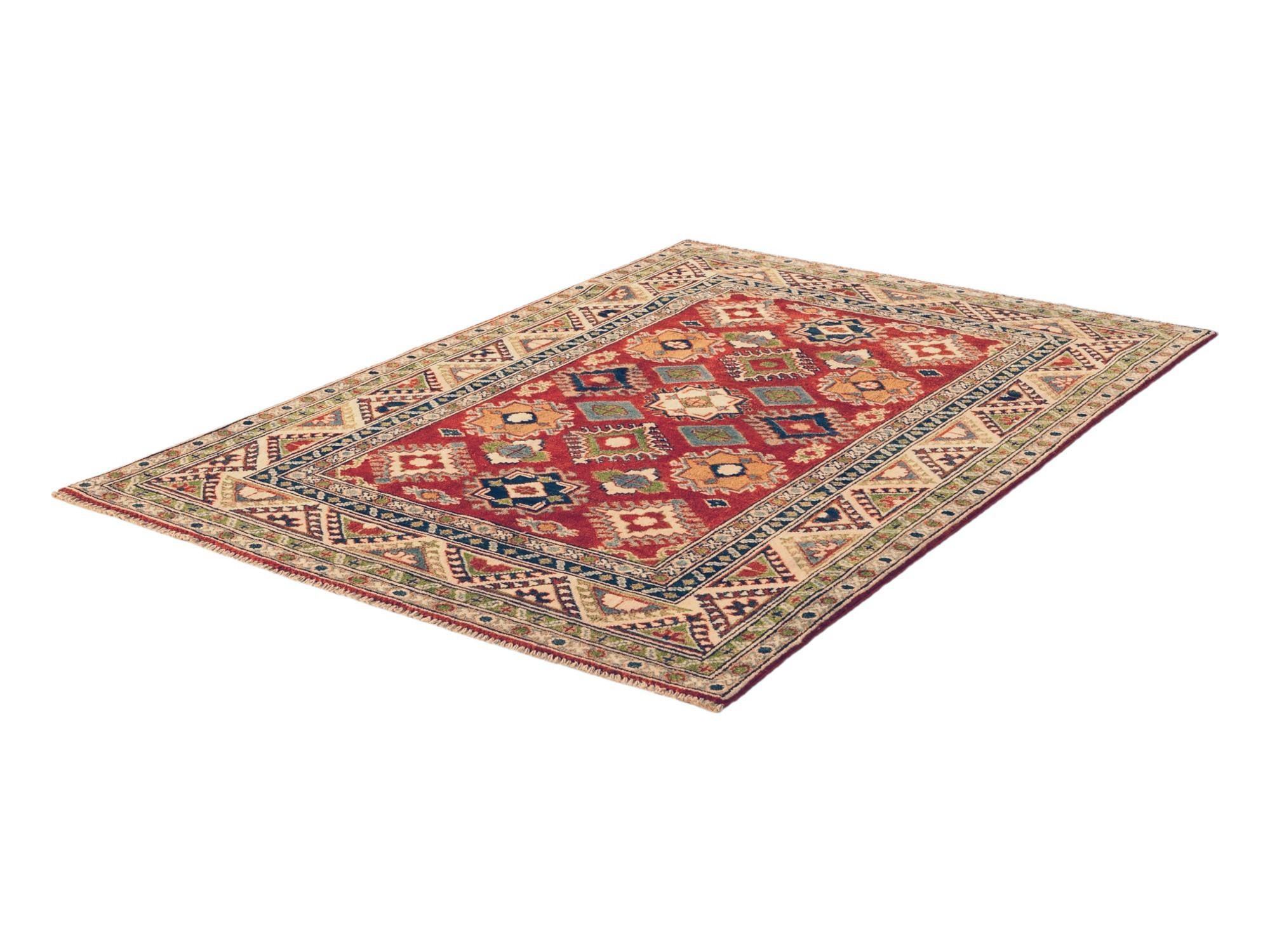4' x 6' Hand Knotted Kazak Rug