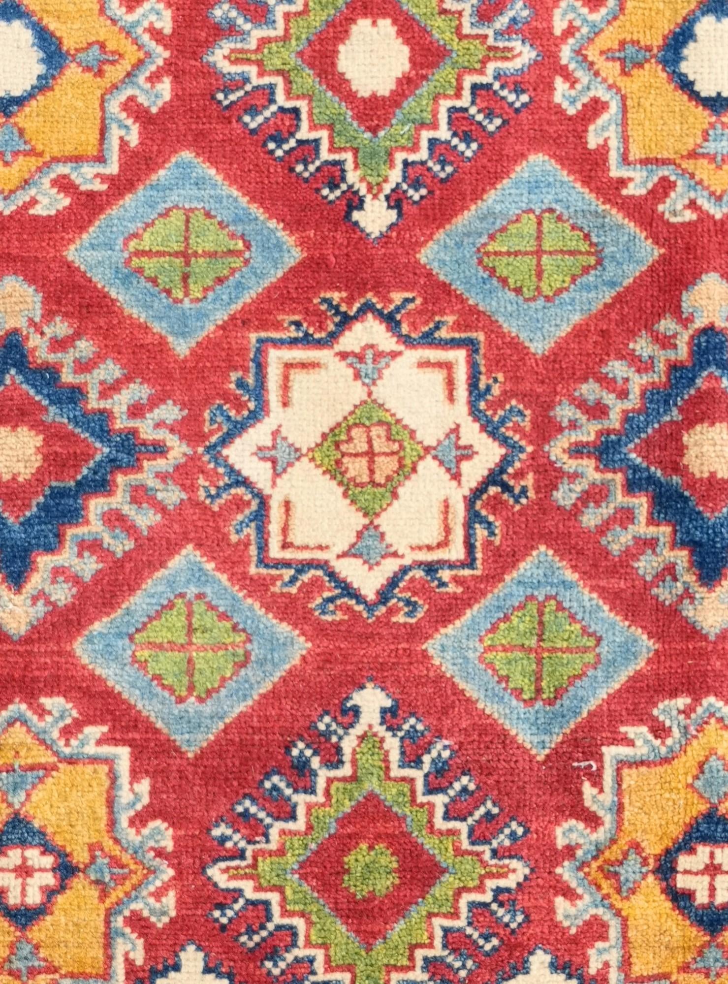 4' x 6' Hand Knotted Kazak Rug