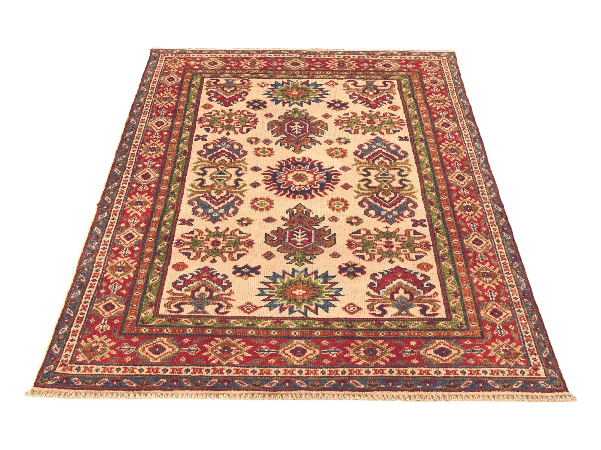 3' 4 x 5' Hand Knotted Kazak Rug