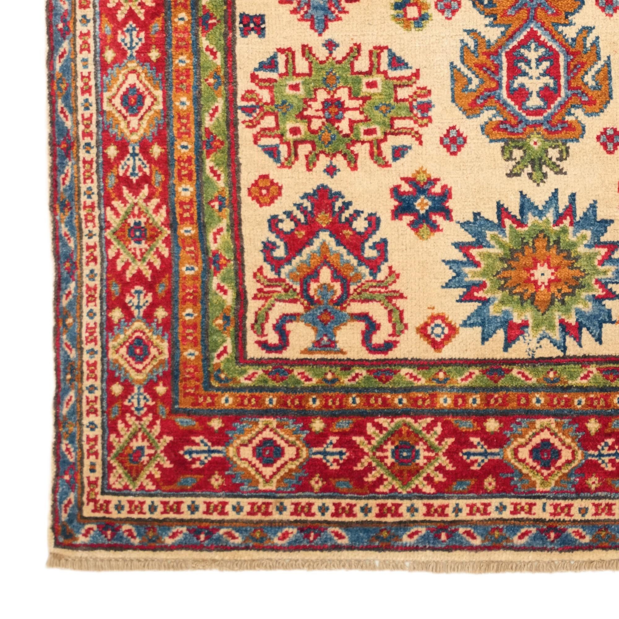 3' 4 x 5' Hand Knotted Kazak Rug