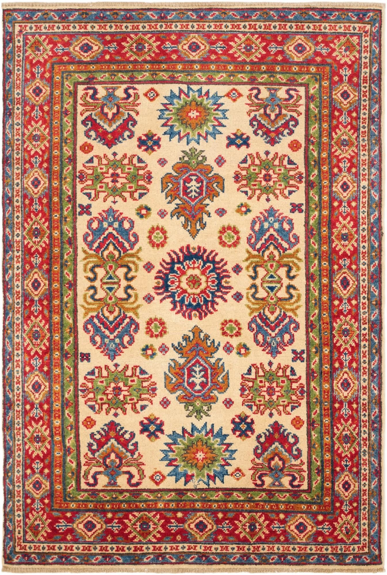 3' 4 x 5' Hand Knotted Kazak Rug
