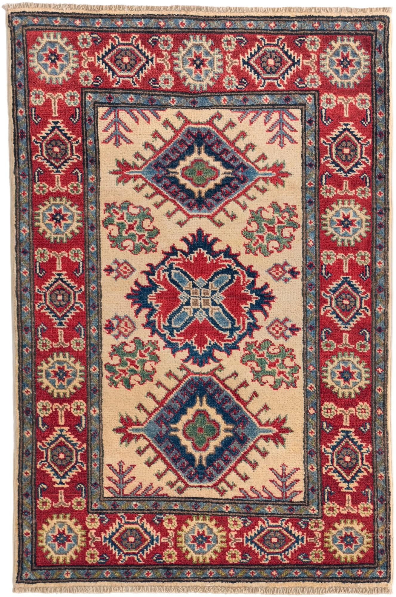 2' 8 x 4' 1 Hand Knotted Kazak Rug