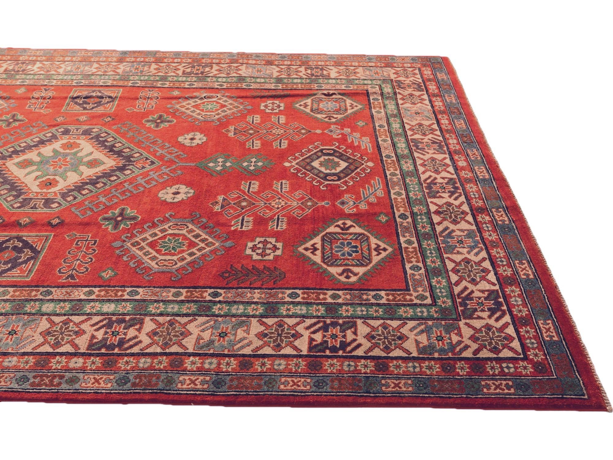 6' 8 x 8' 8 Hand Knotted Kazak Rug