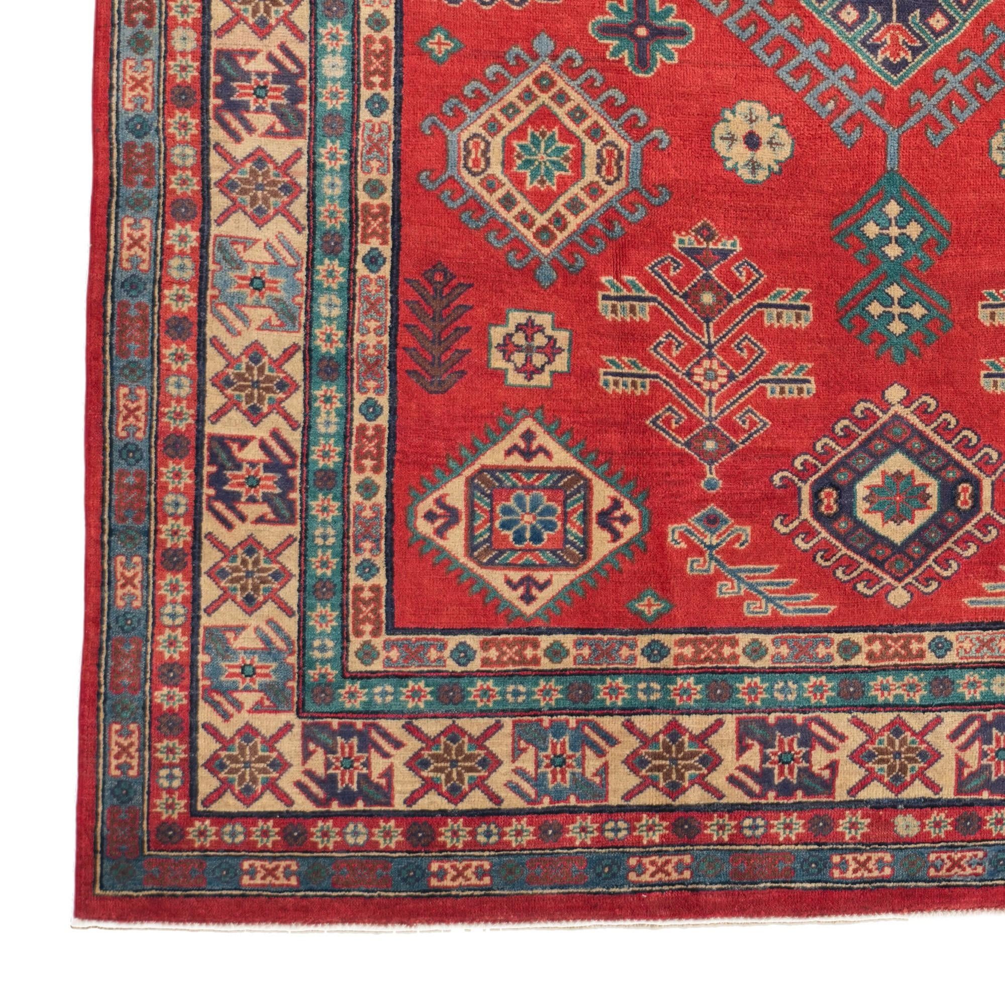 6' 8 x 8' 8 Hand Knotted Kazak Rug