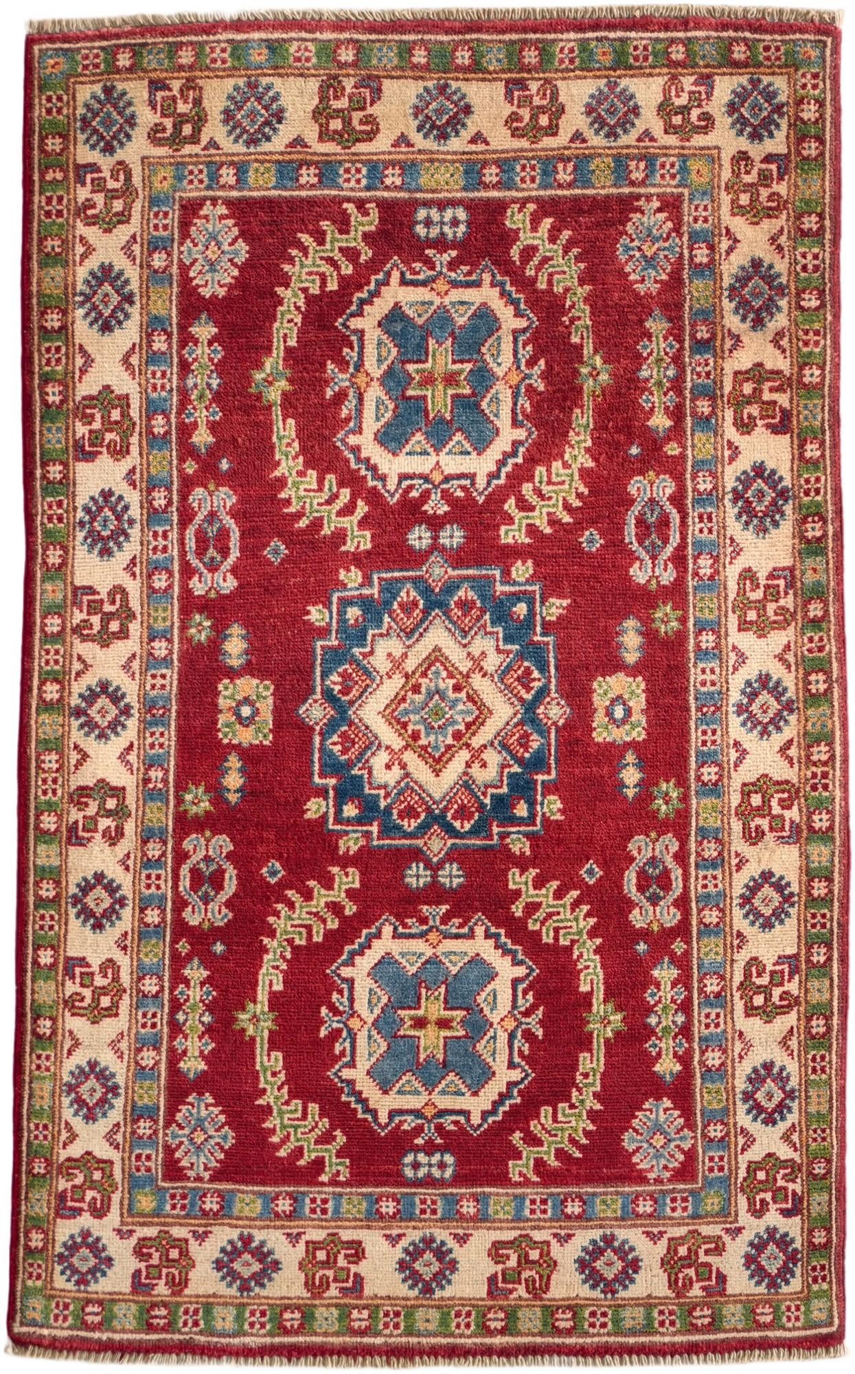 Detail image 2 of 10: 2' 8 x 4' 4 Hand Knotted Kazak Rug