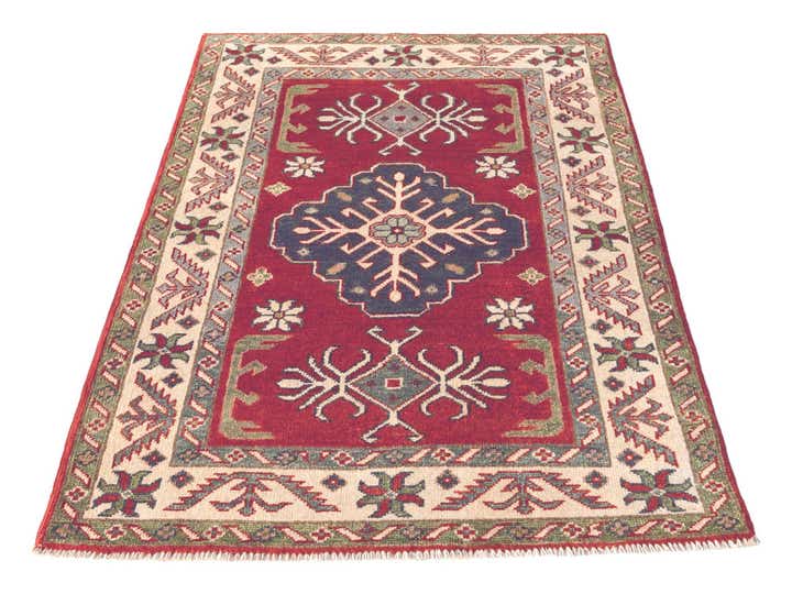 2' 7 x 4' Hand Knotted Kazak Rug