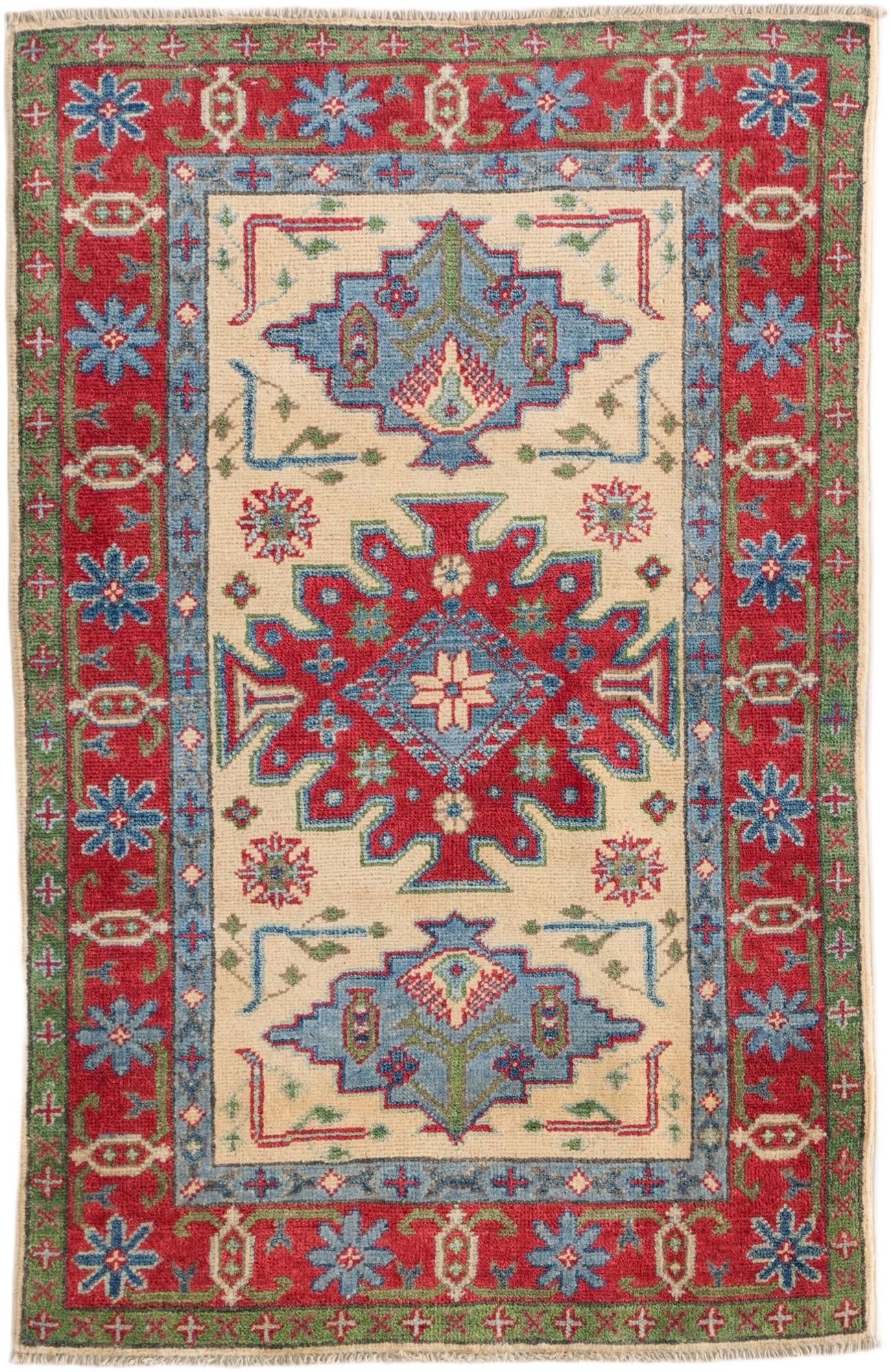 2' 8 x 4' 1 Hand Knotted Kazak Rug