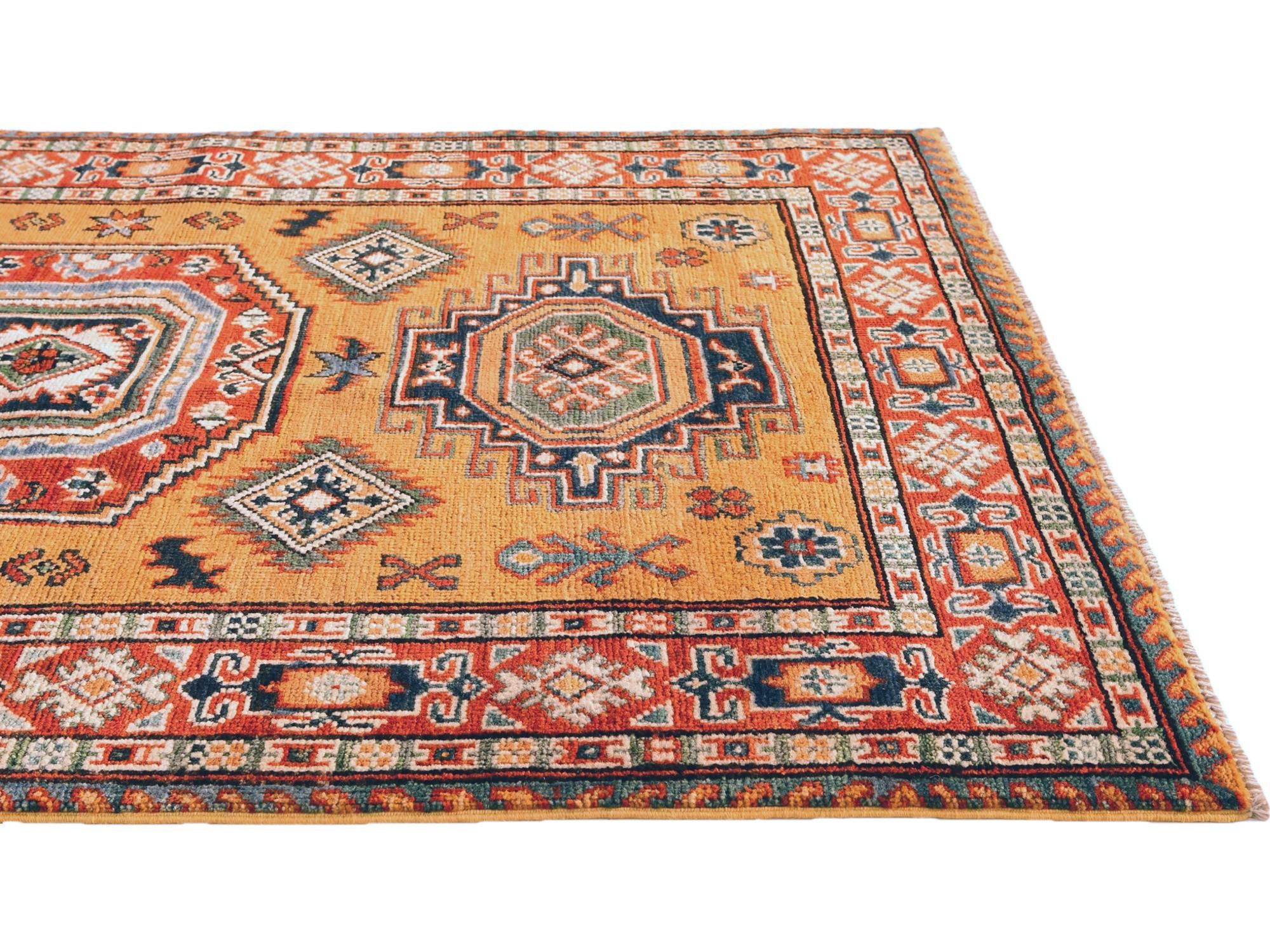 3' 2 x 5' 2 Hand Knotted Kazak Rug
